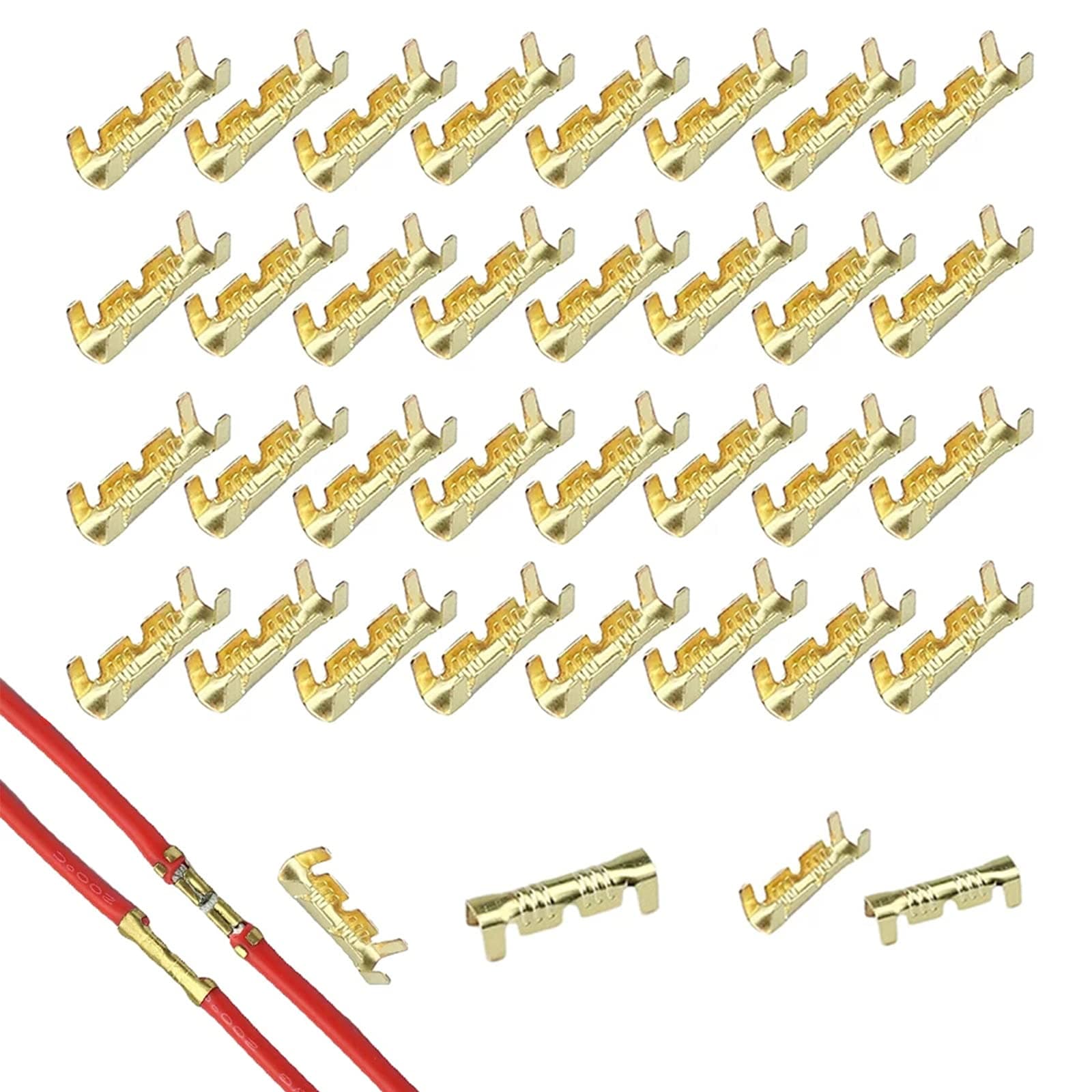 100 Pcs/lot U-shaped Terminal Splice Terminals Cold-pressed Connector Cable Electric Sertir Wire Connection