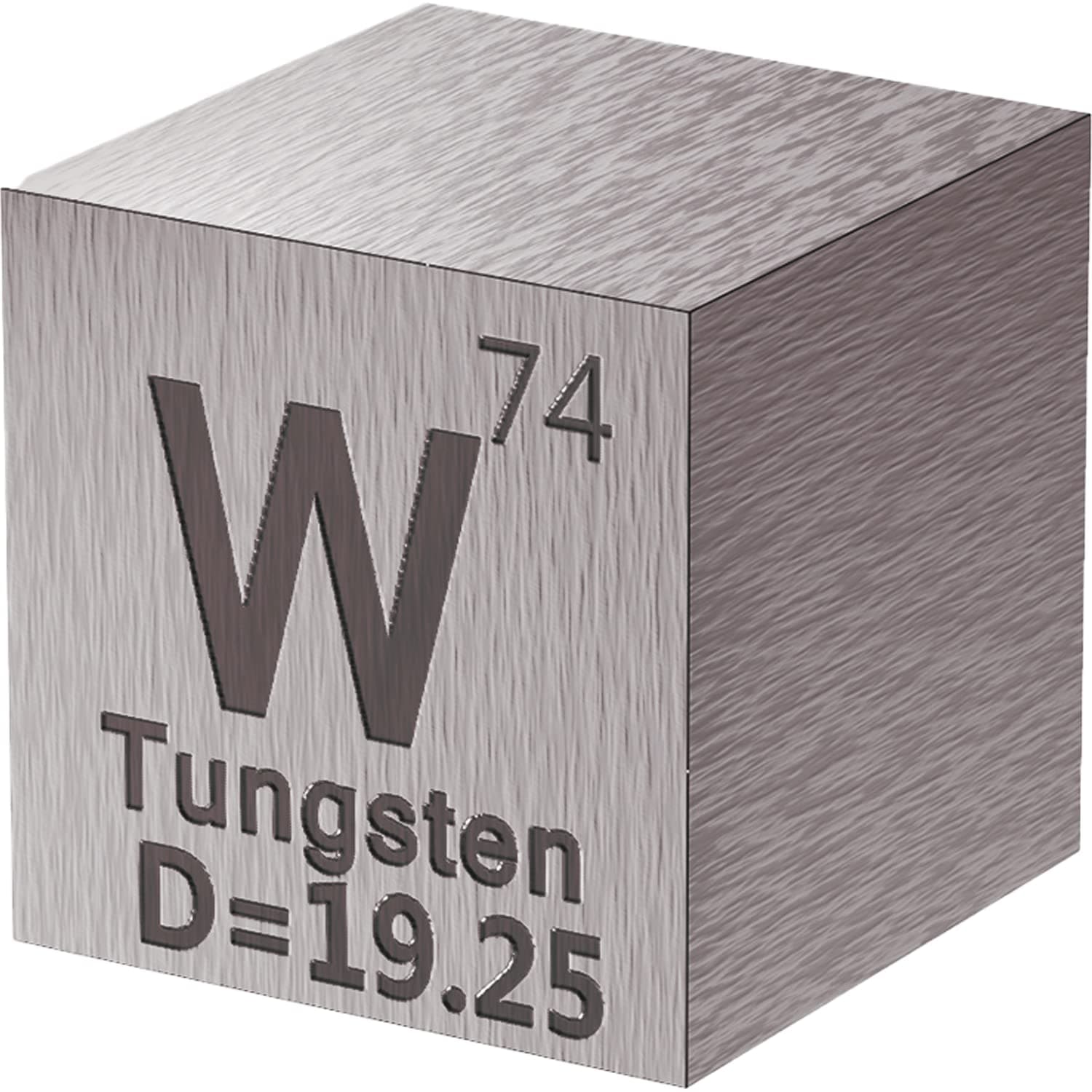 Tungsten Cube - Metal Element Cubes - Laser Engraved Density Cube Set for a Periodic Table of Elements Collection - (Tungsten, 10mm)
