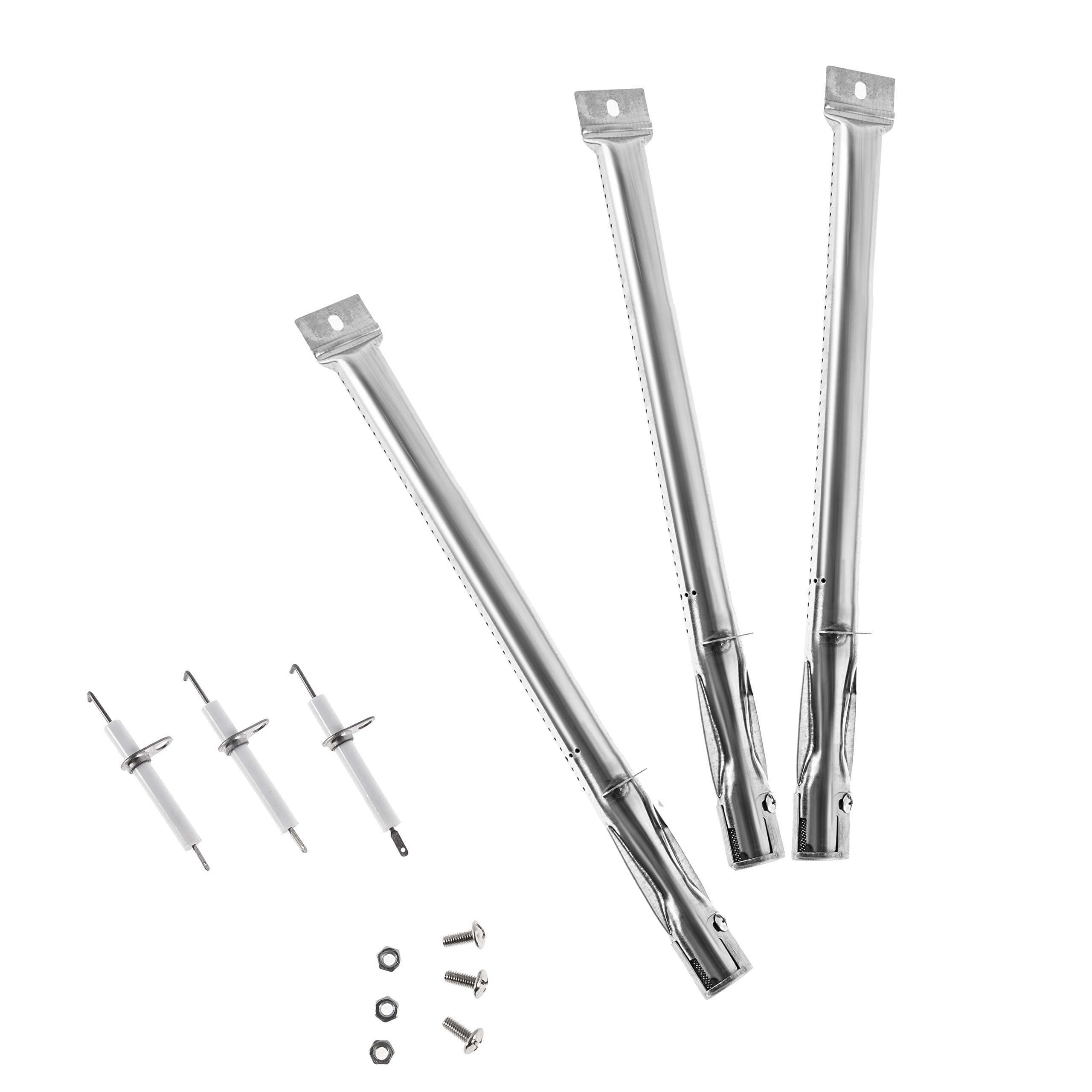 BBQration 15 5/8" SSA851A Burners and CE4010 Electrode Replacement Parts for Uniflame GBC1030W, GBC1030WRS, GBC1134W, GBC1134WRS, GBC1134WS-C, GBC1205W, GBC1205W-C