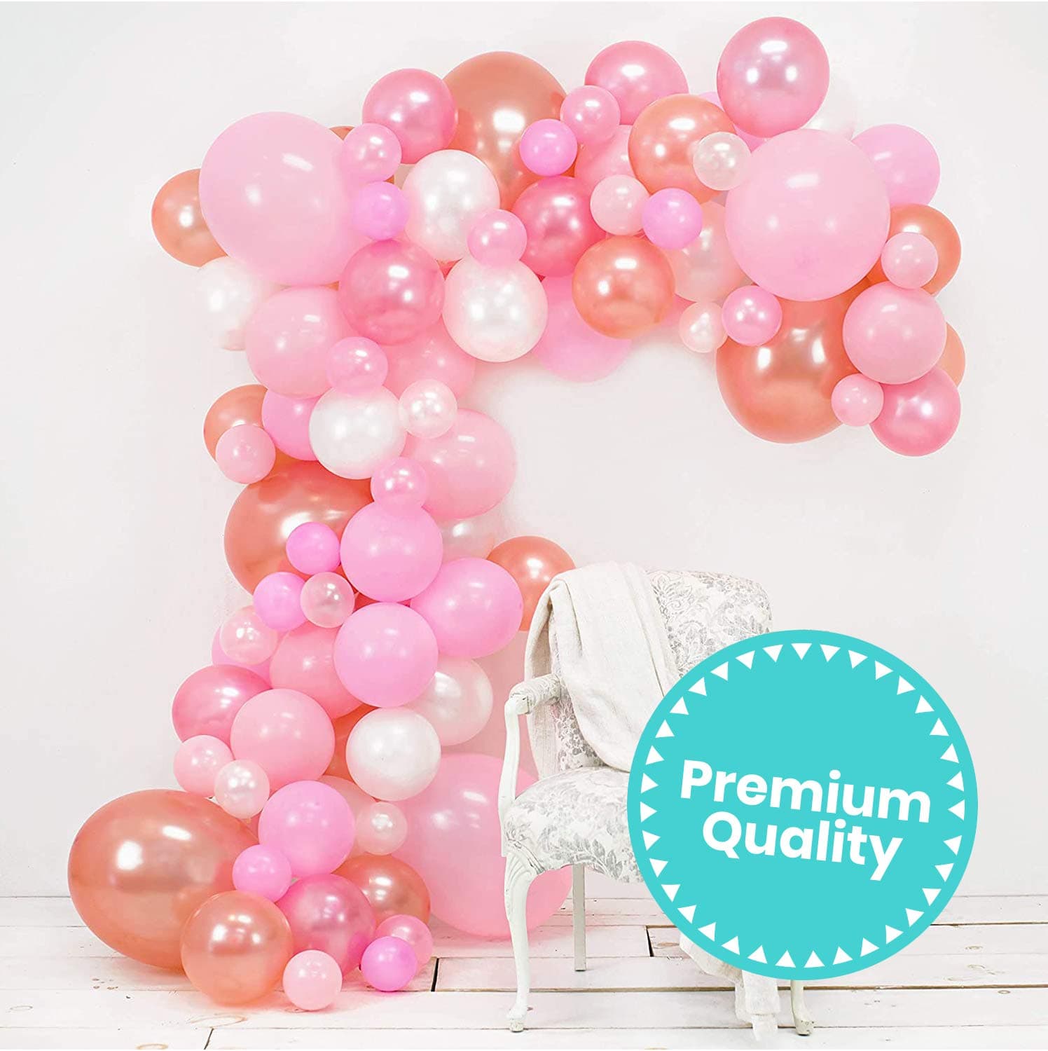 Pink, Blush, Rose Gold & White