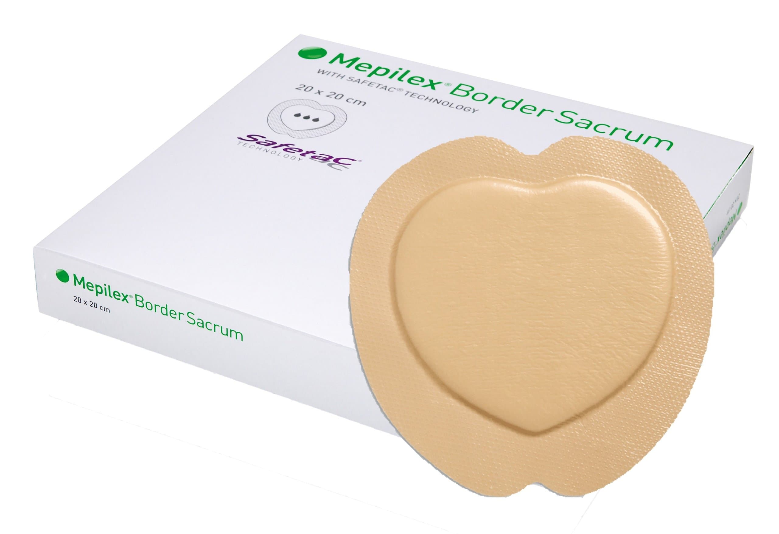 Mepilex Border Sacrum - 7.2" x 7.2" - Box of 5