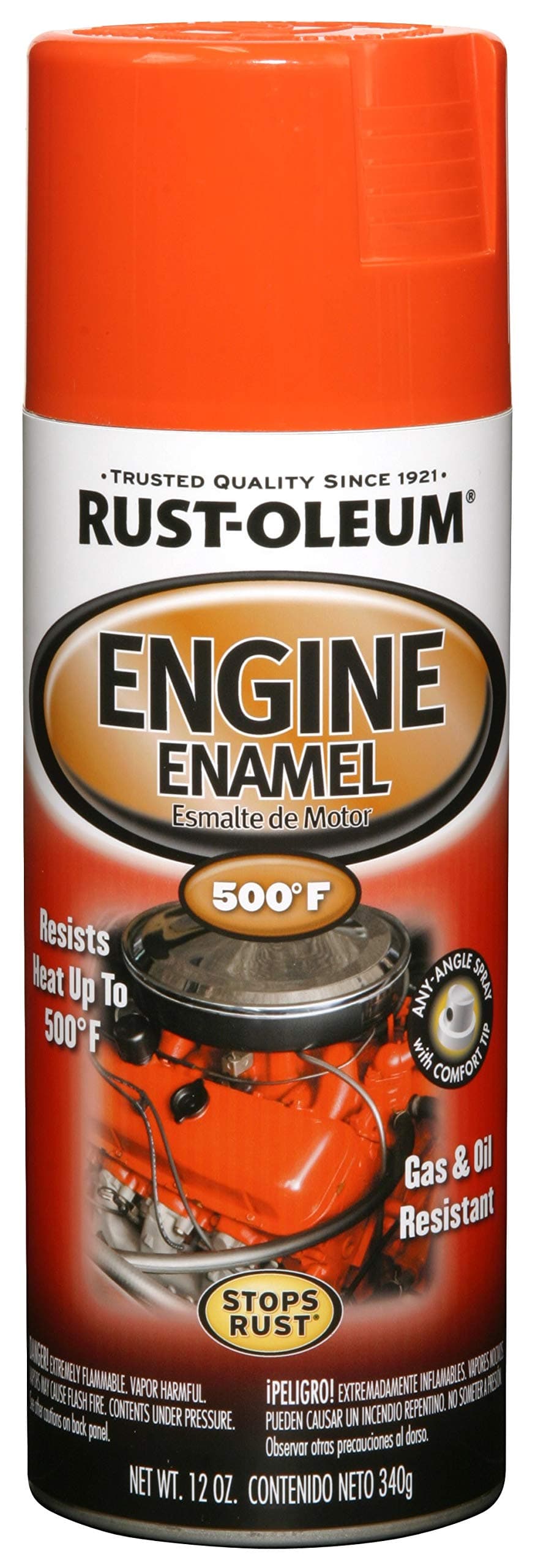 Rust-Oleum 248941 Engine Enamel Spray Paint, 12 oz, Chevy Orange