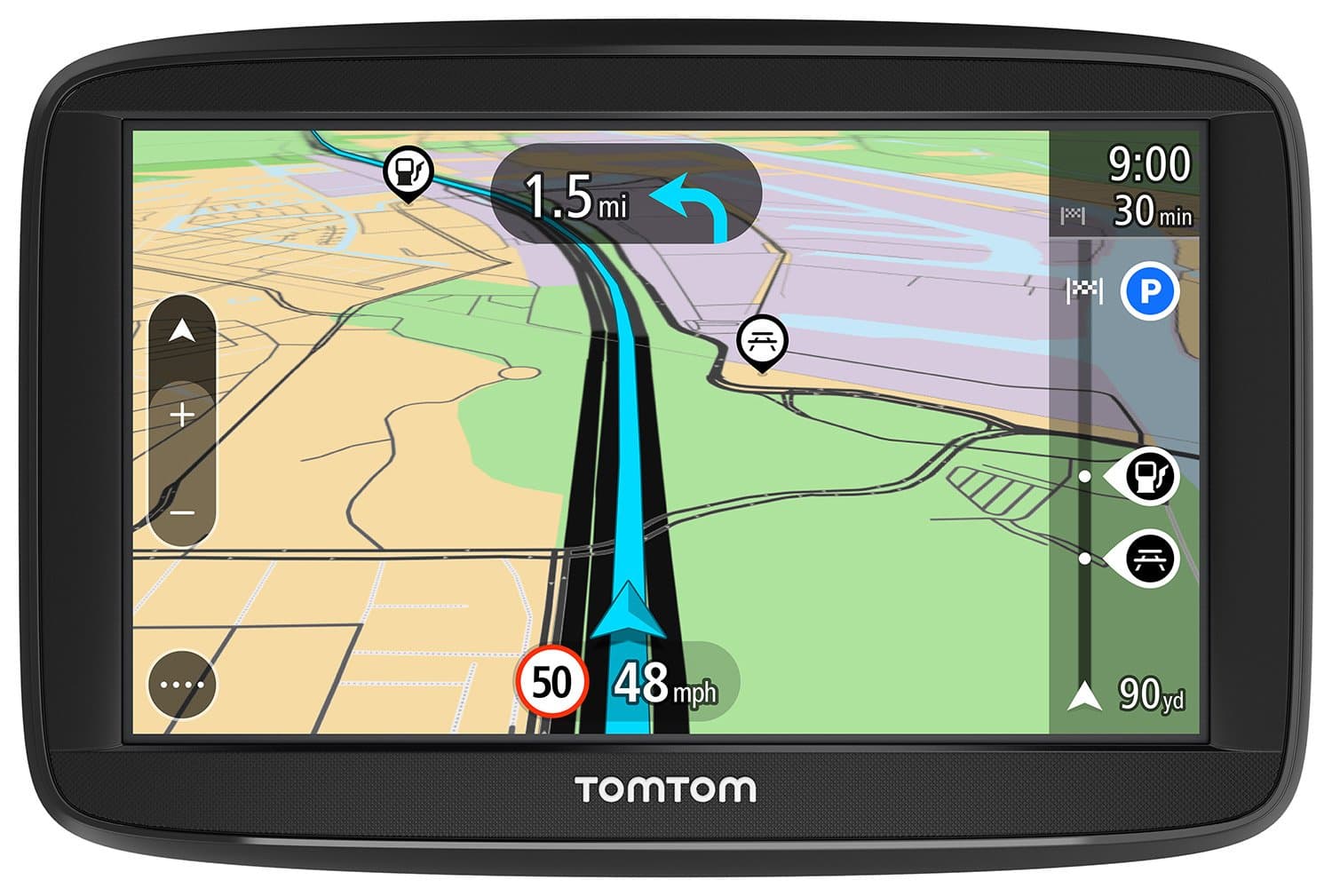 TomTom Car Sat Nav Start 52, 5 Inch with UK and ROI Maps, Speed Cam Alert Trial, Integrated Reversible Mount ,Black