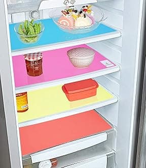 Kuber Industries6 Pieces PVC Refrigerator/Fridge Multipurpose Drawer Mat Set(Multicolor)-CTKTC32297