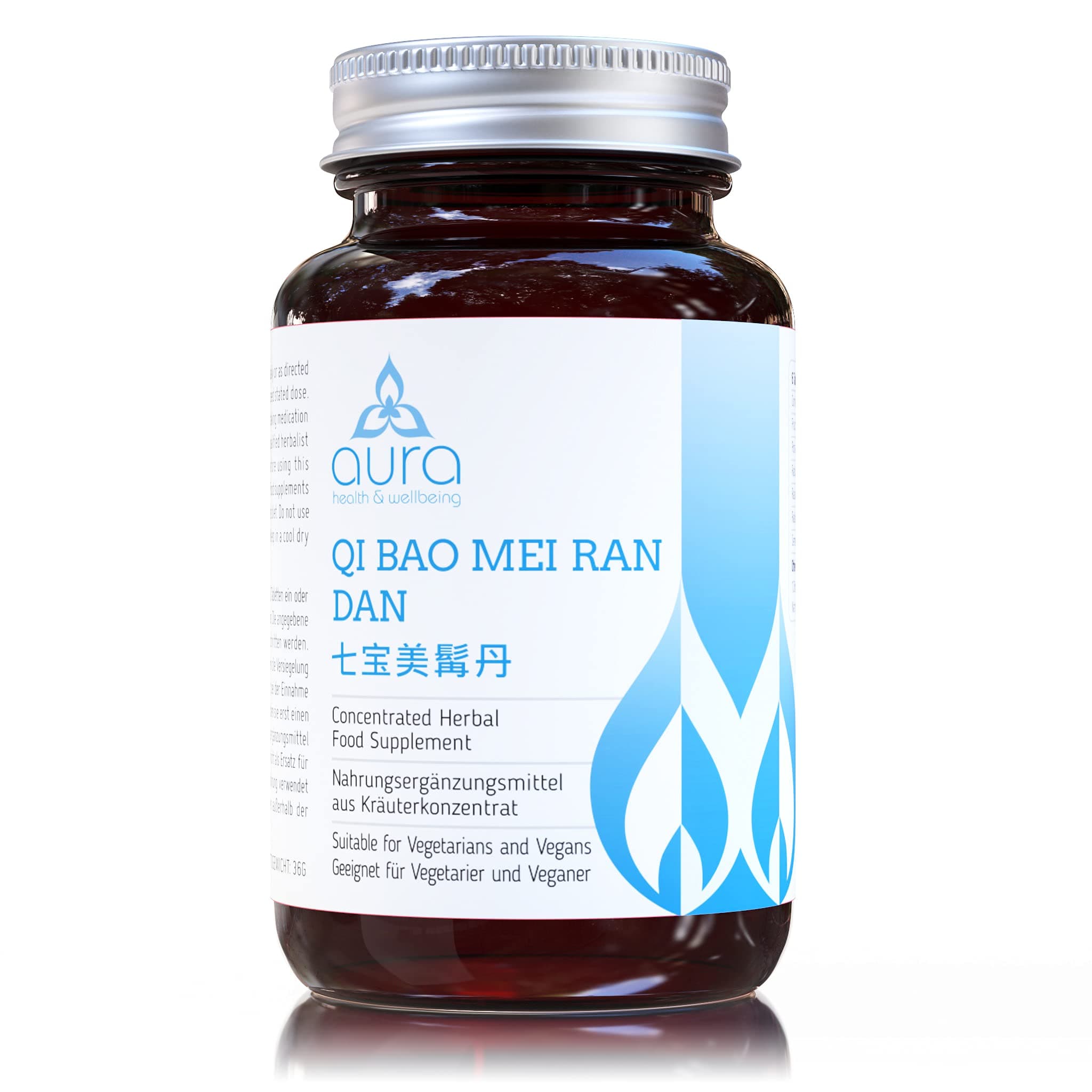 Qi Bao Mei Ran Dan 七宝美髯丹 (Fallopia Multiflora & Oxknee Roor), 5:1 Concentration Ratio, 4-9x More Concentrated Than Other Brands, Vegan Friendly, Gluten-Free, Non-GMO, Authentic Herbs, 60 Tablets