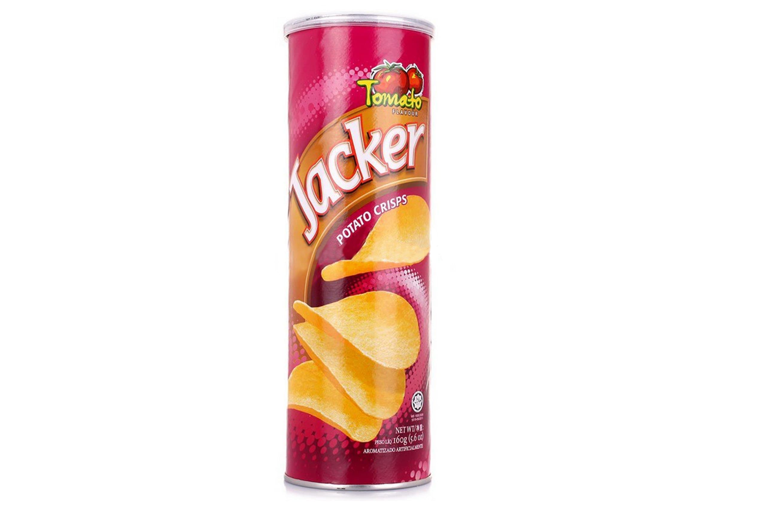 Jacker Potato Crisps Can Tomato 150 gm