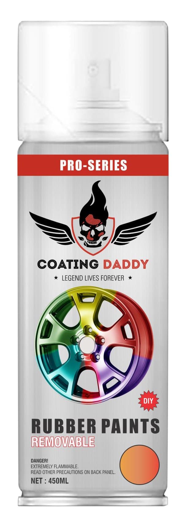 Coating Daddy Rubber Spray Paint (450 ml, Gold, Orange and Red)