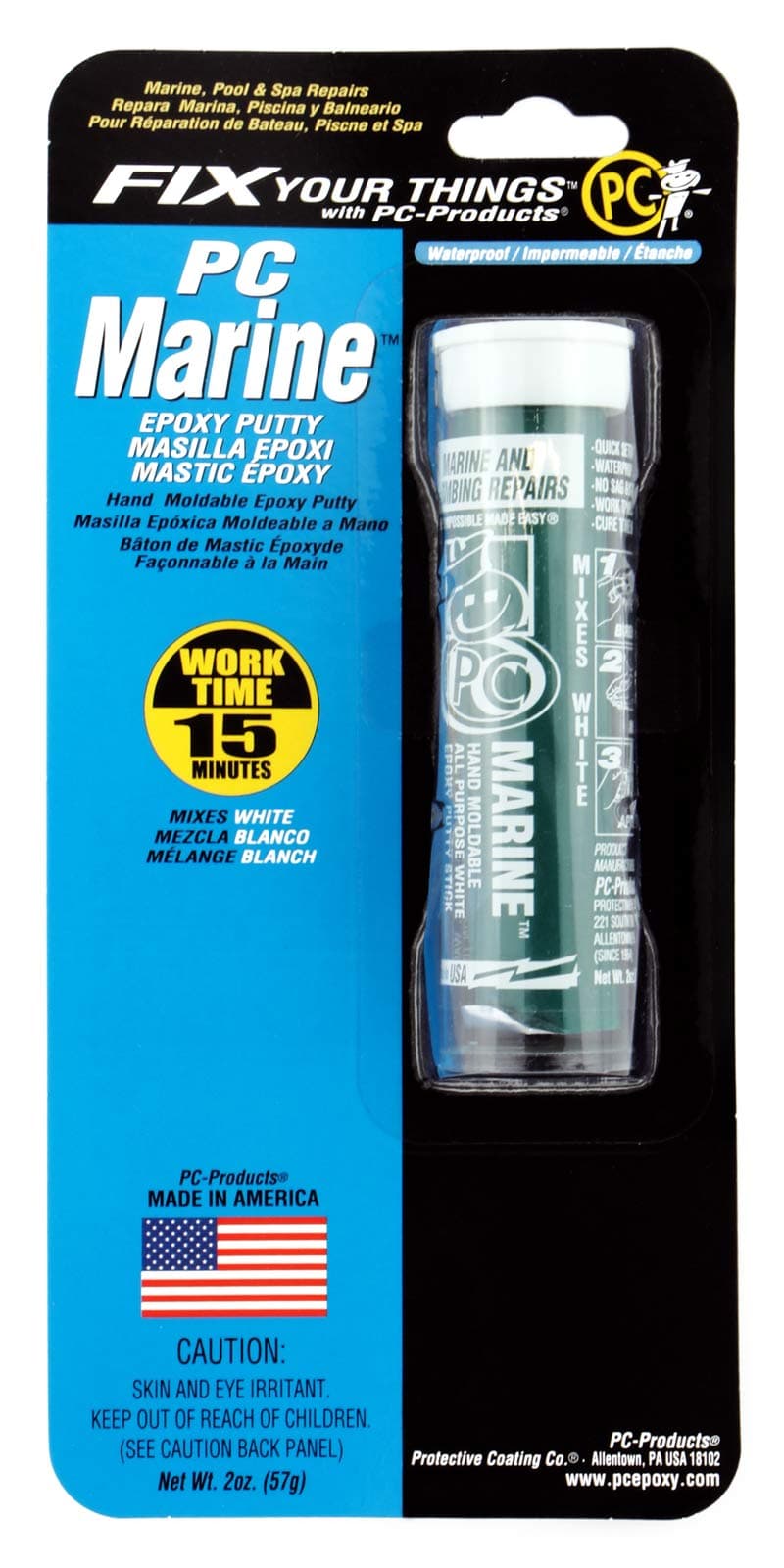 25567 PC-Marine Moldable Epoxy Putty,2oz Stick, White