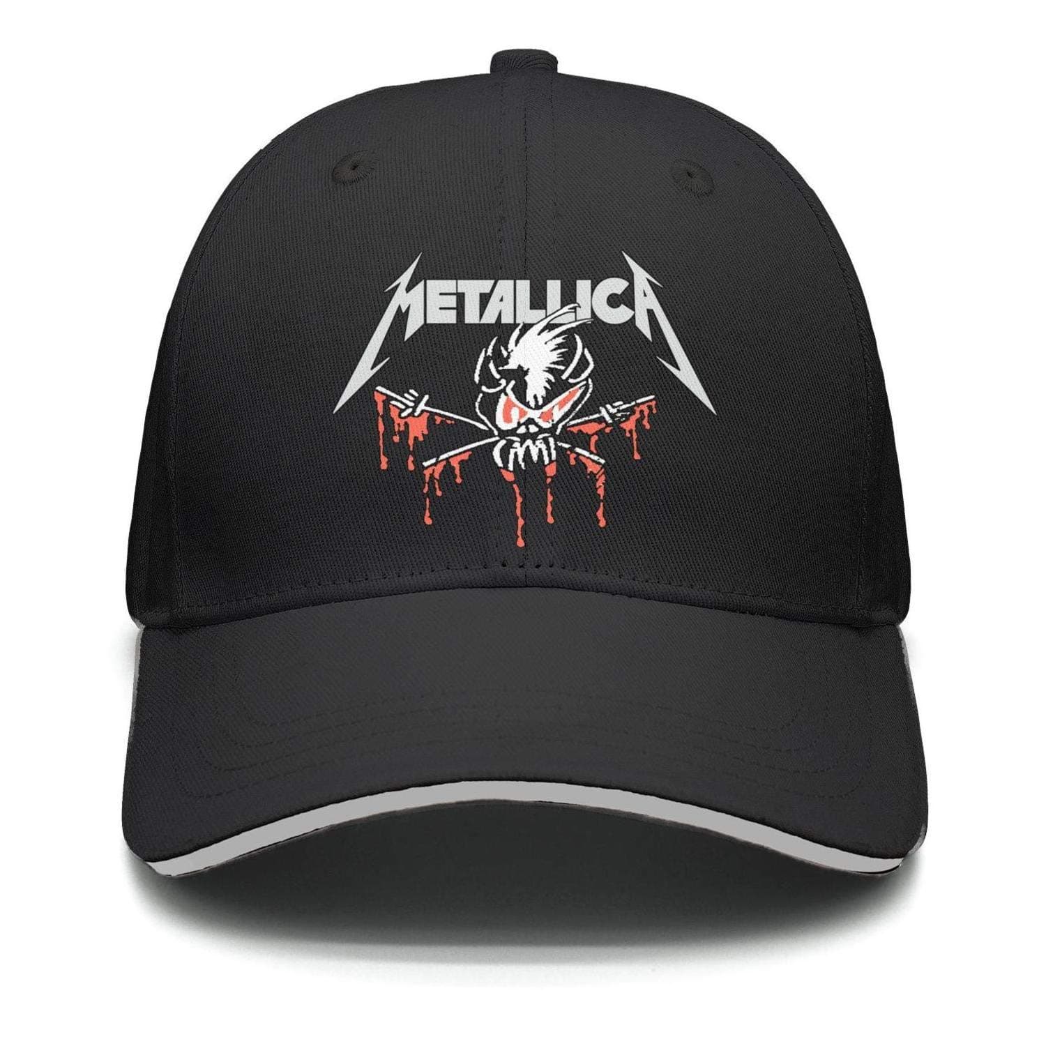Baseball Cap Metal Rock Band Symbol Adjustable Strapback Dad hat Vintage Trucker Hat Cotton