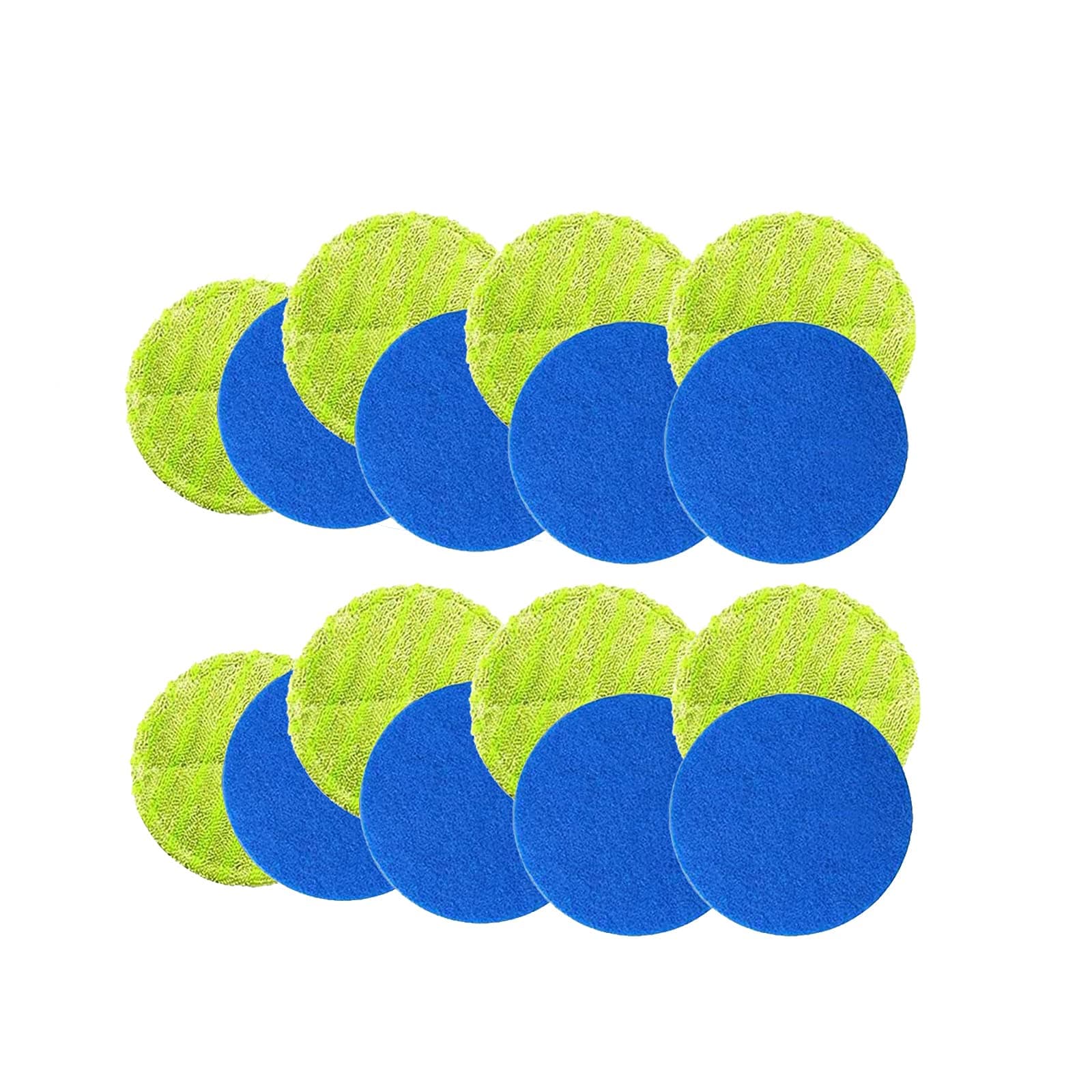 16PCS Power Mop Refill Pads Electronic Mop Replacement Wipes,Cordless Rotary Mop Cleaning Polishing Pad,8PCS Microfiber Pads and 8PCS Polisher Pads for Home Use