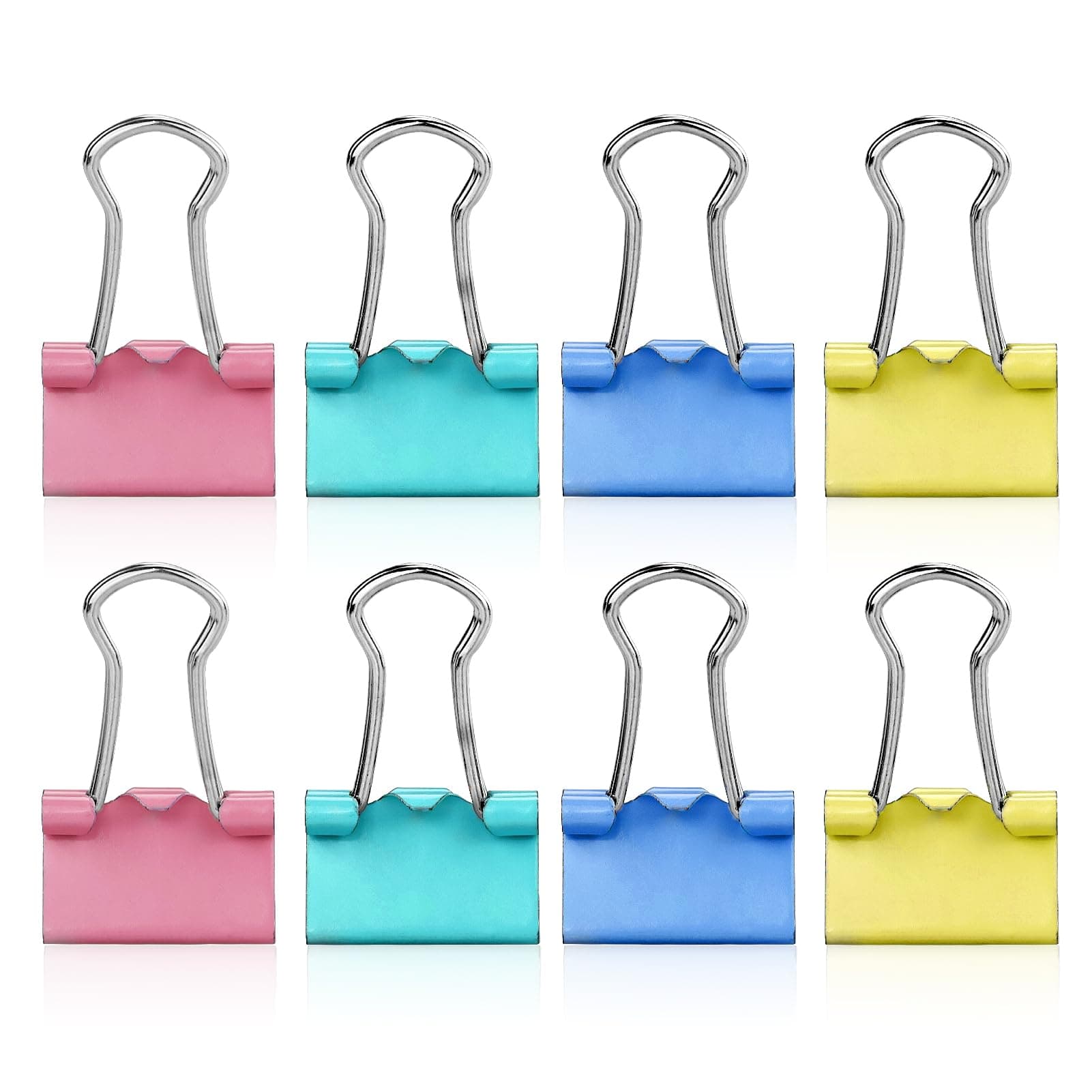 100pcs Binder Clips, 15mm Colored Metal Binder Clips