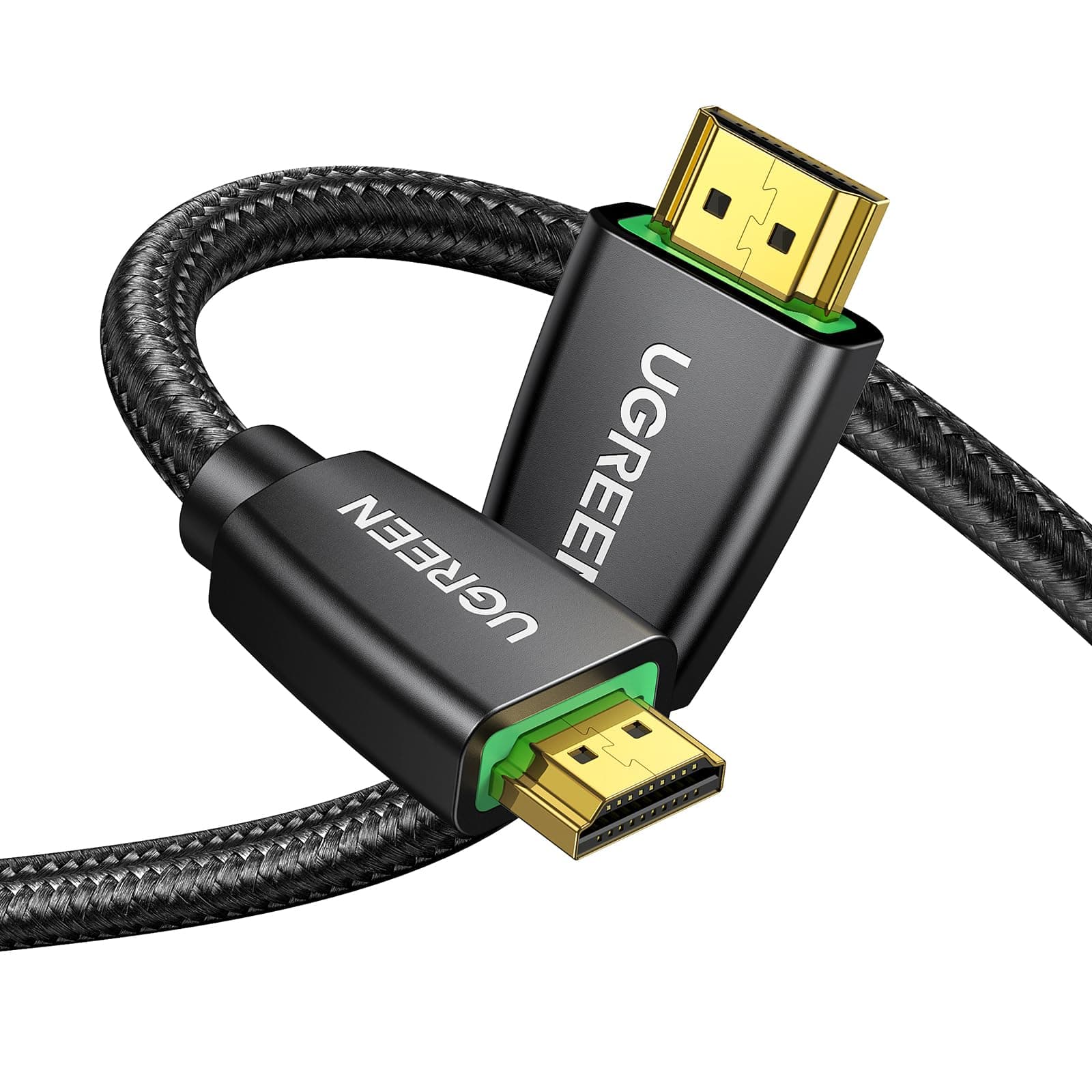 UGREEN HDMI Cable 4K 1M HDMI 2.0 18Gbps High-Speed 4K@60Hz Video Wire Ultra HD 3D 4K Cord Braided Compatible with MacBook Pro UHD TV Nintendo Switch Xbox Playstation PS5/4 PC Laptop