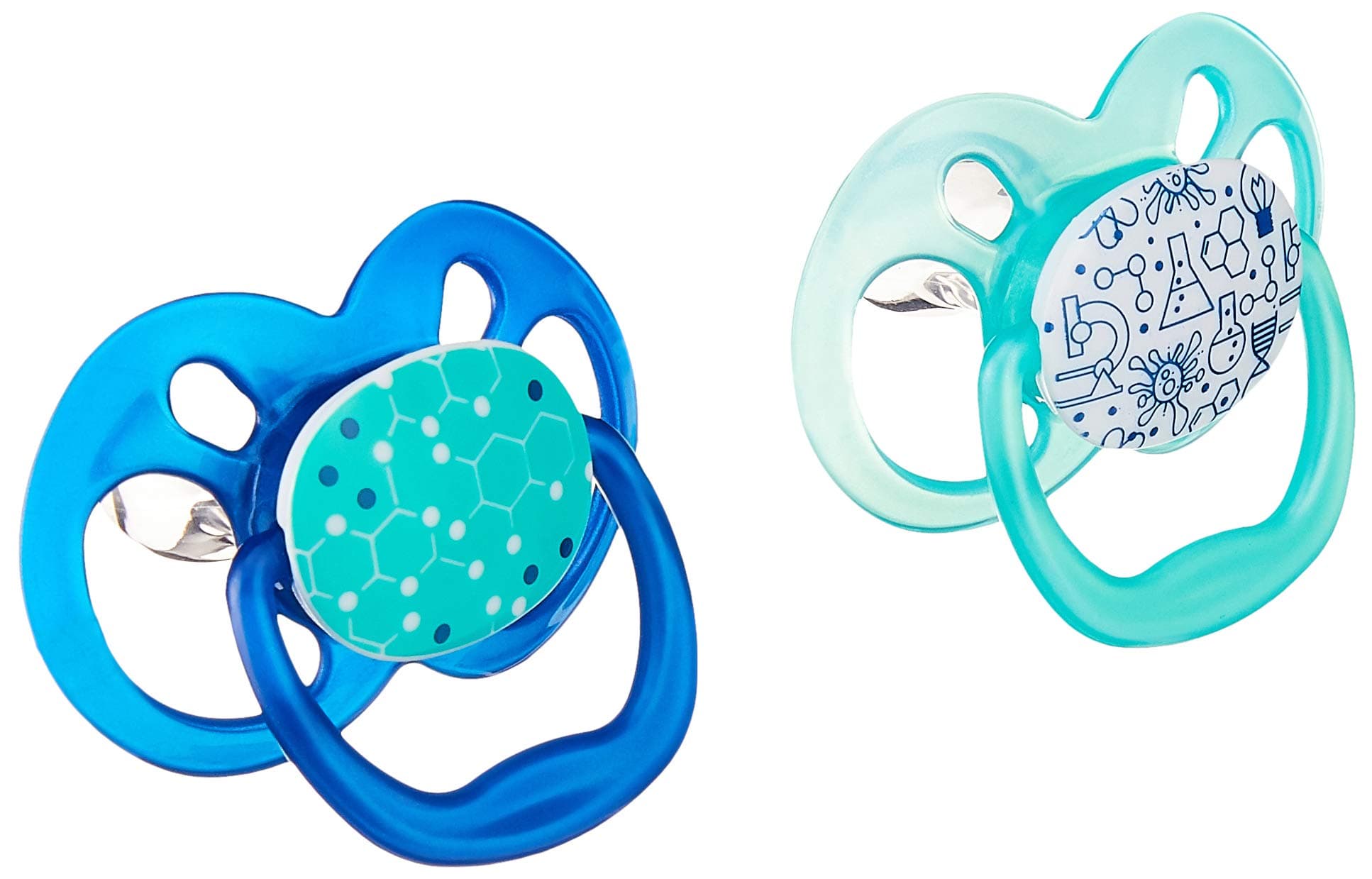 Dr. Brown's Advantage Pacifiers, Stage 2, Pack of 2, Blue Chemistry, 6M to 12M
