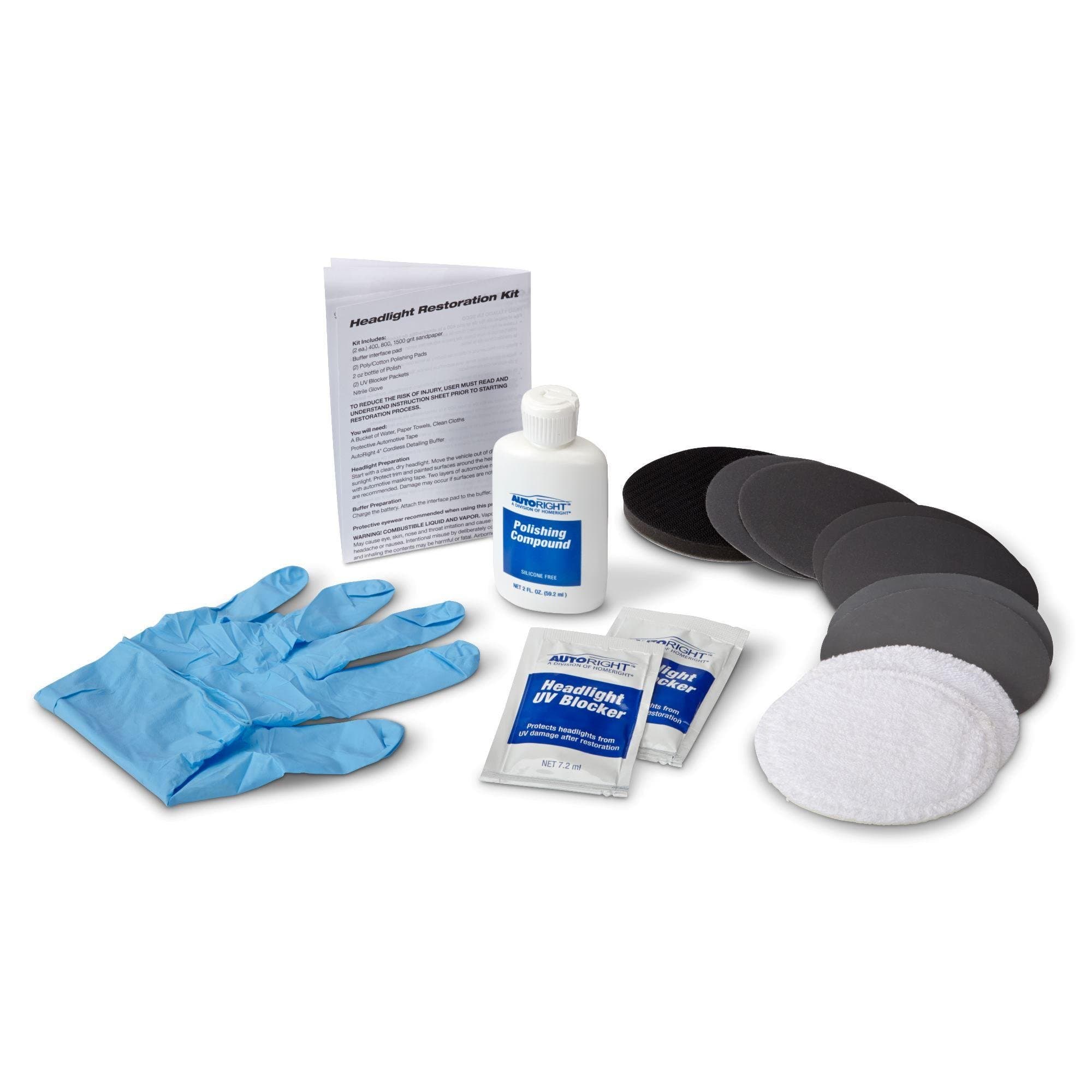 AutoRight C800885 Headlight Lens Restoration Kit