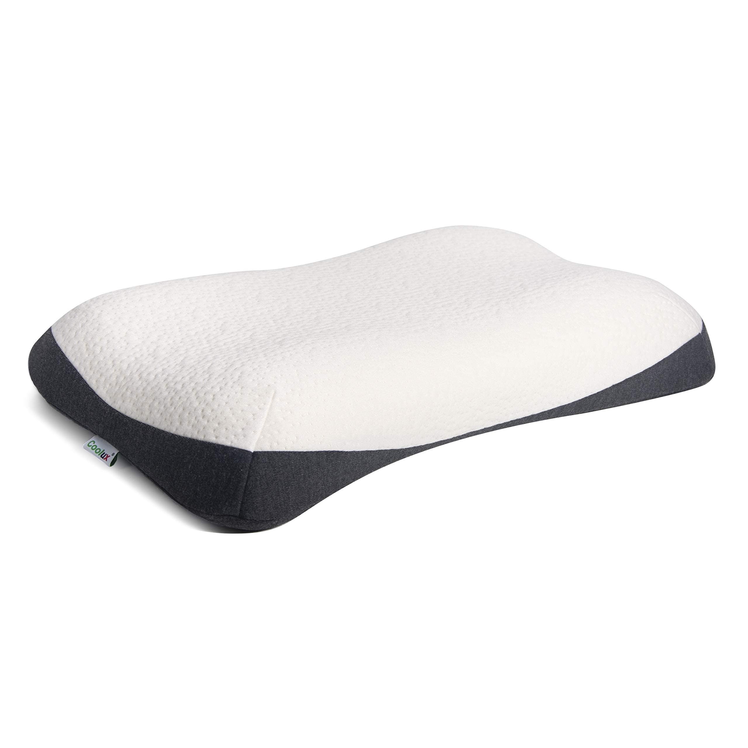 Memory Foam Pillow - Contour Sleeping Pillows, Cervical Bed Pillow for Back, Stomach, Side Sleepers - Orthopedic Pillow Support for Neck Pain with Machine Washable Pillowcase - Standard Size