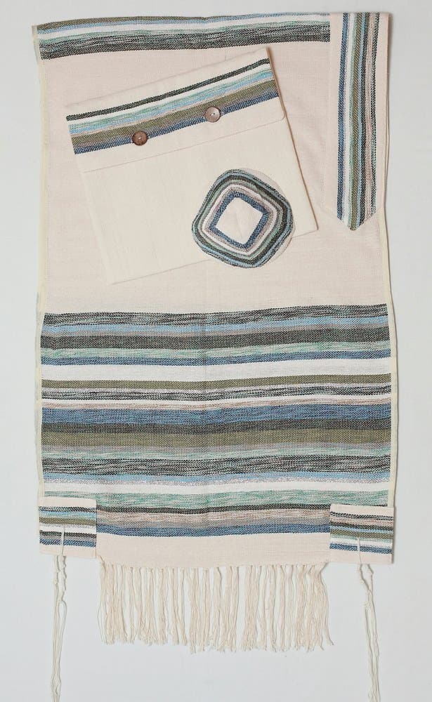 Handmade Tallit - Gan Eden, Blue