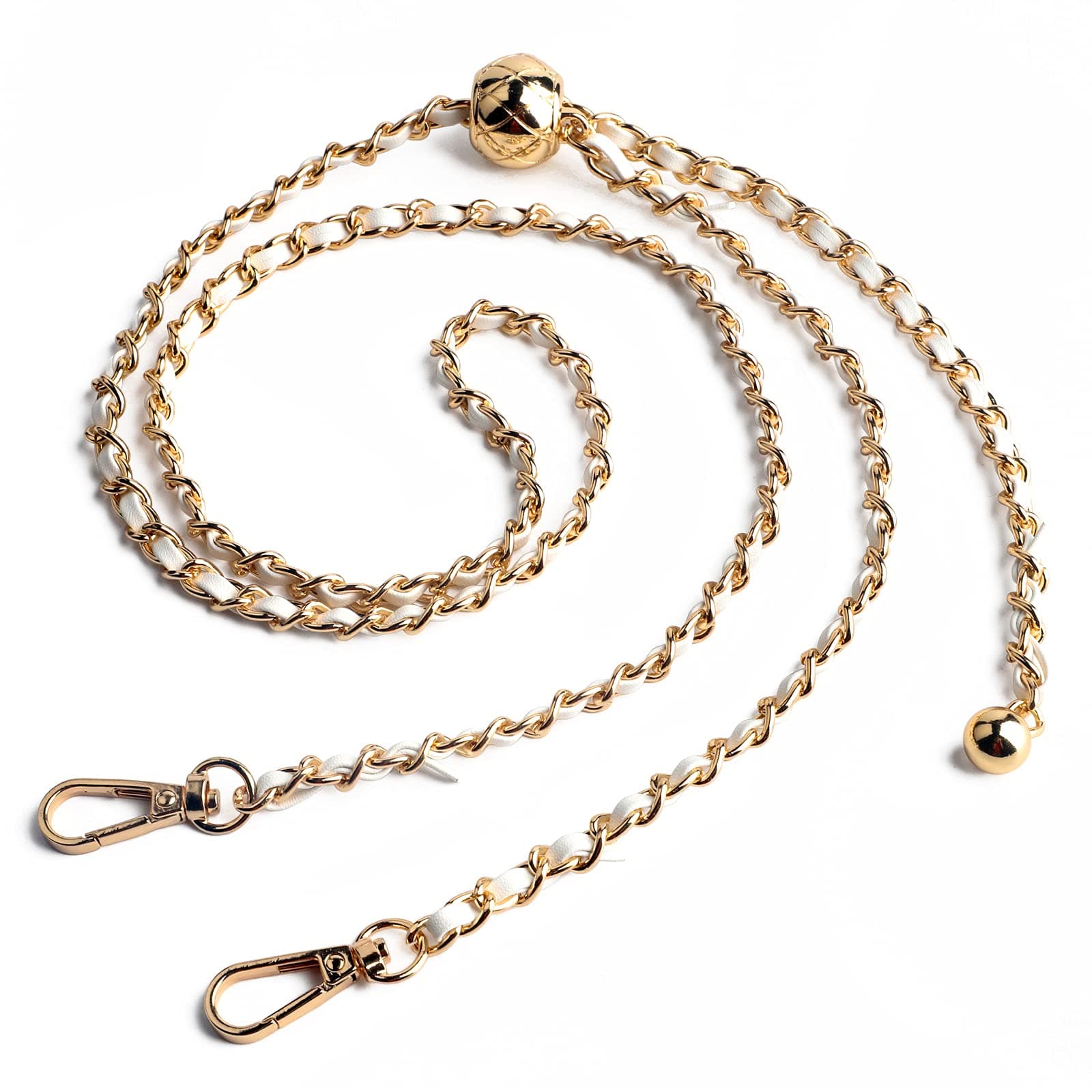 BEAULEGAN Thin Purse Chain Strap Adjustable - Replacement for Small Shoulder Crossbody Bag, 51 Inches Long Black