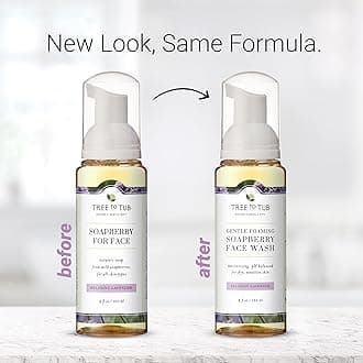 Ultra Hydrating Gentle Face Wash for Dry Skin by Tree To Tub – pH 5.5 Balanced Daily Face Wash for Sensitive Skin – Soapberry Foaming Face Wash 4 oz (2 Pack)