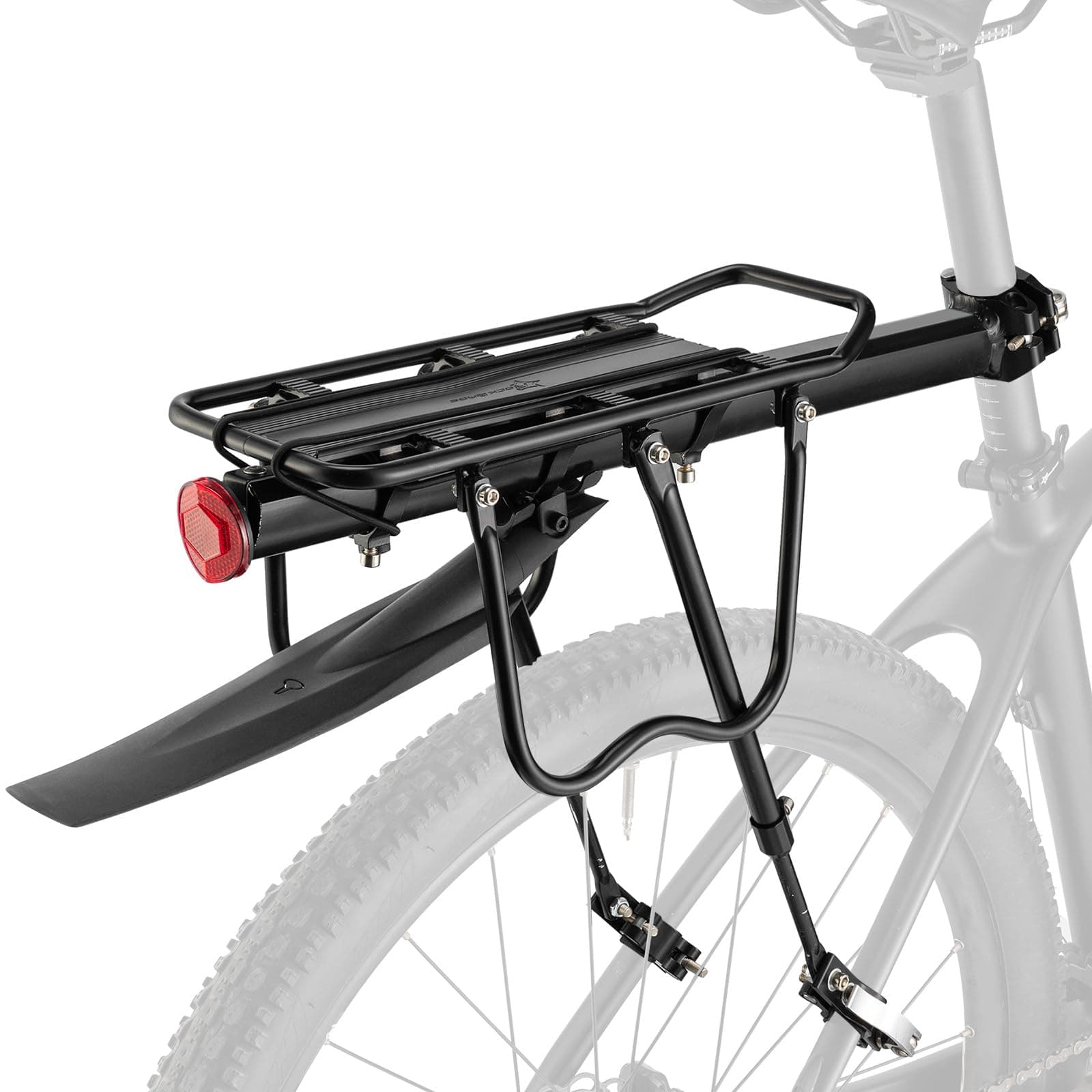 ROCKBROS Bicycle Pannier Rack Mountain Bike Pannier Rack Quick Release with Reflector 24-29 Inch With/without Mudguard Aluminium Alloy