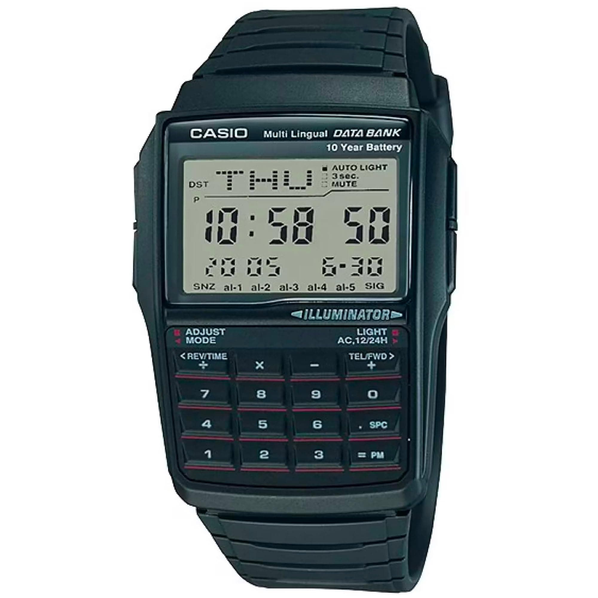 Casio Men Vintage DBC-32-1ADF Black Digital Dial Black Resin Strap Db38