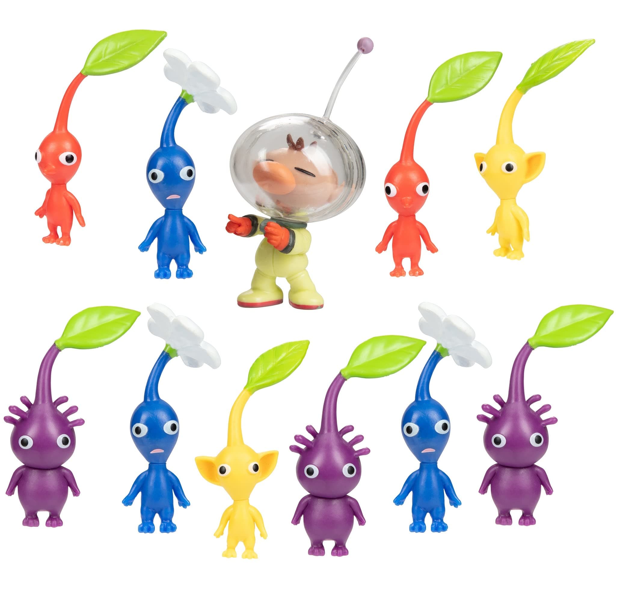 Nintendo Super Mario Captain Olimar & Pikmin Set – Includes 11 Figures