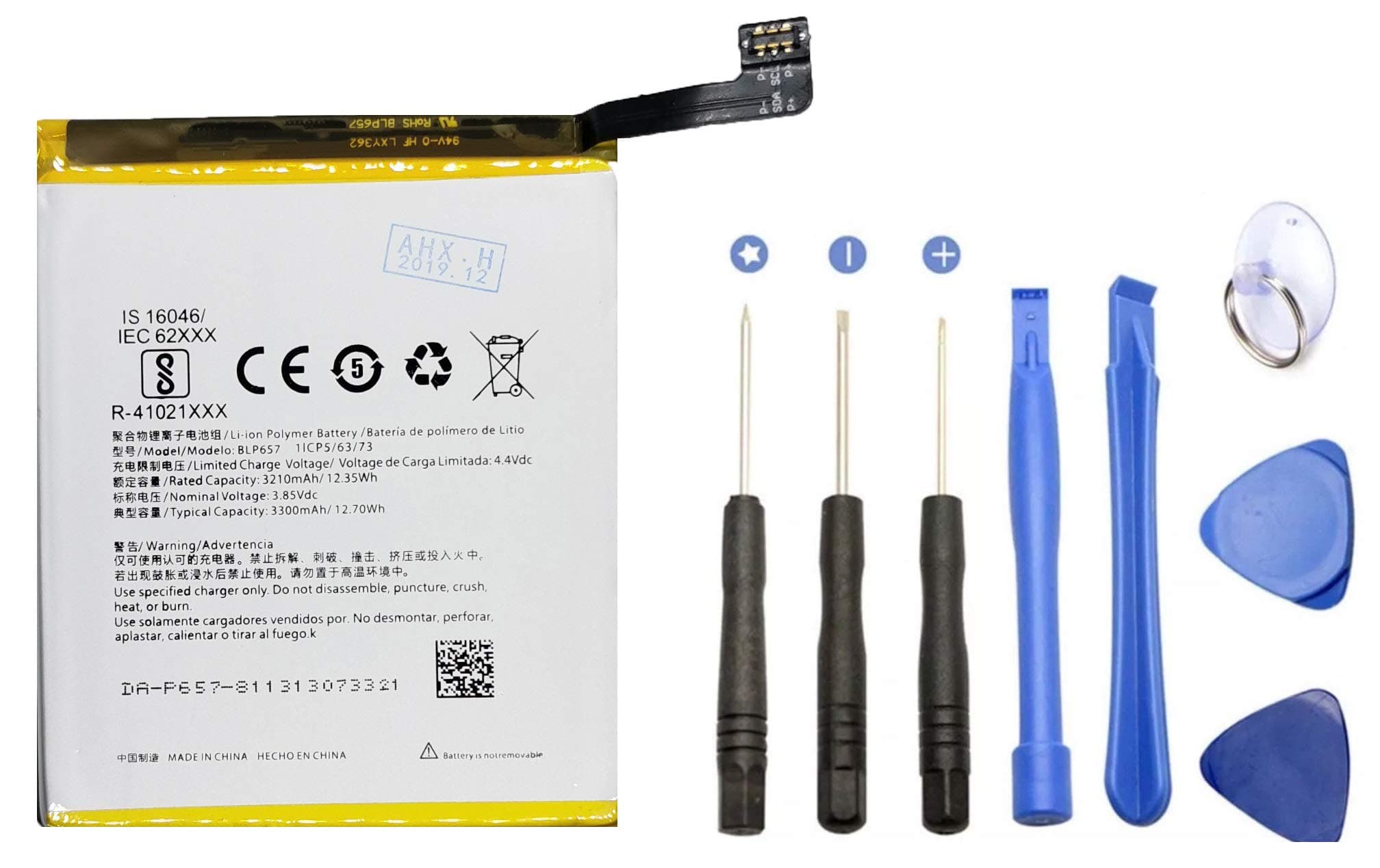 Asesino Battery Compatible with OnePlus 6 (3300mAh) with Replacement Toolkit BLP657 (12-Month Warranty)