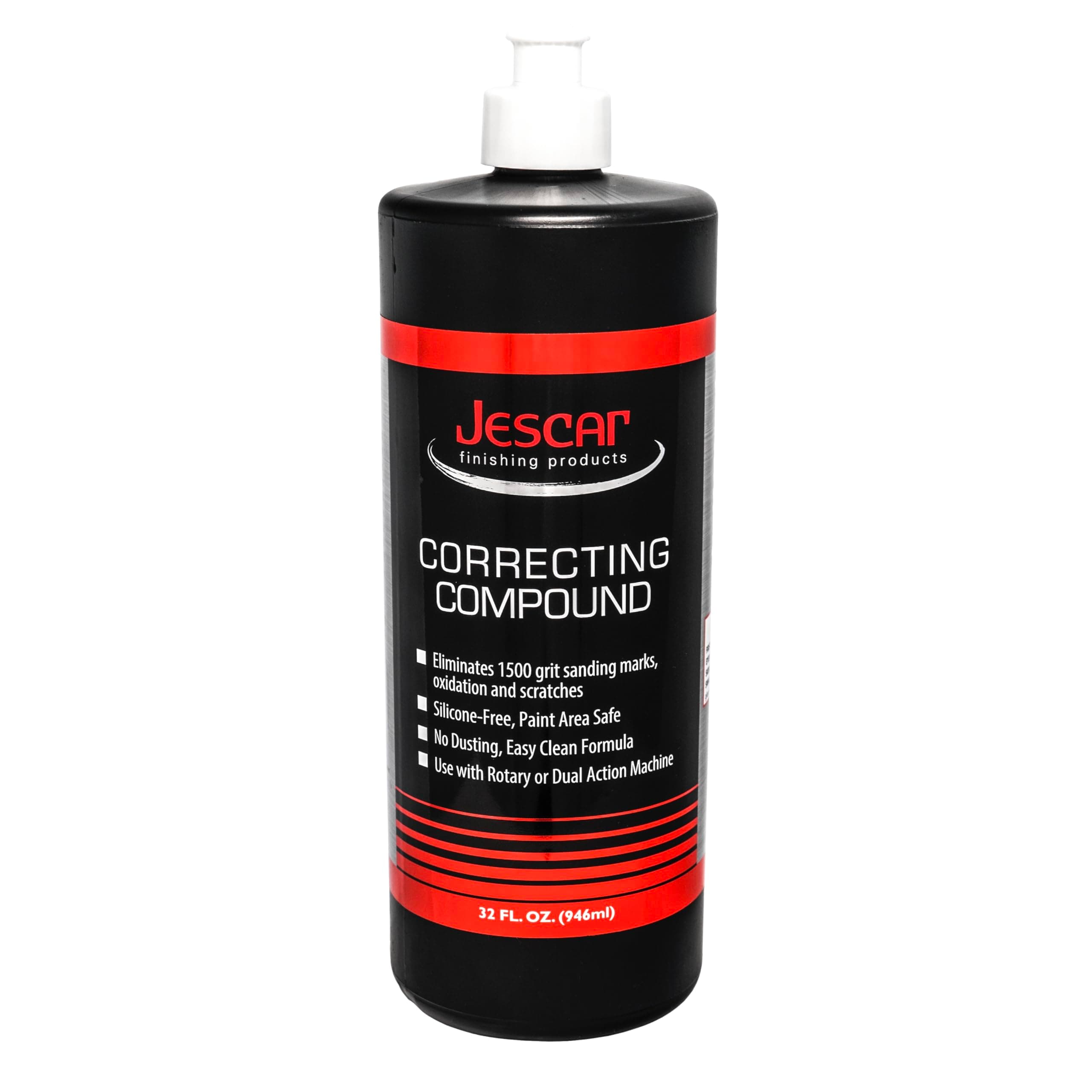 Jescar Correcting Compound - 32oz - Fast Cutting, Abrasive Polishing Compound for Deep Scratches, Sanding Marks, Swirls & Holograms - Buffing and Polishing Compound for Scratch Repair, Easy Wipe Off