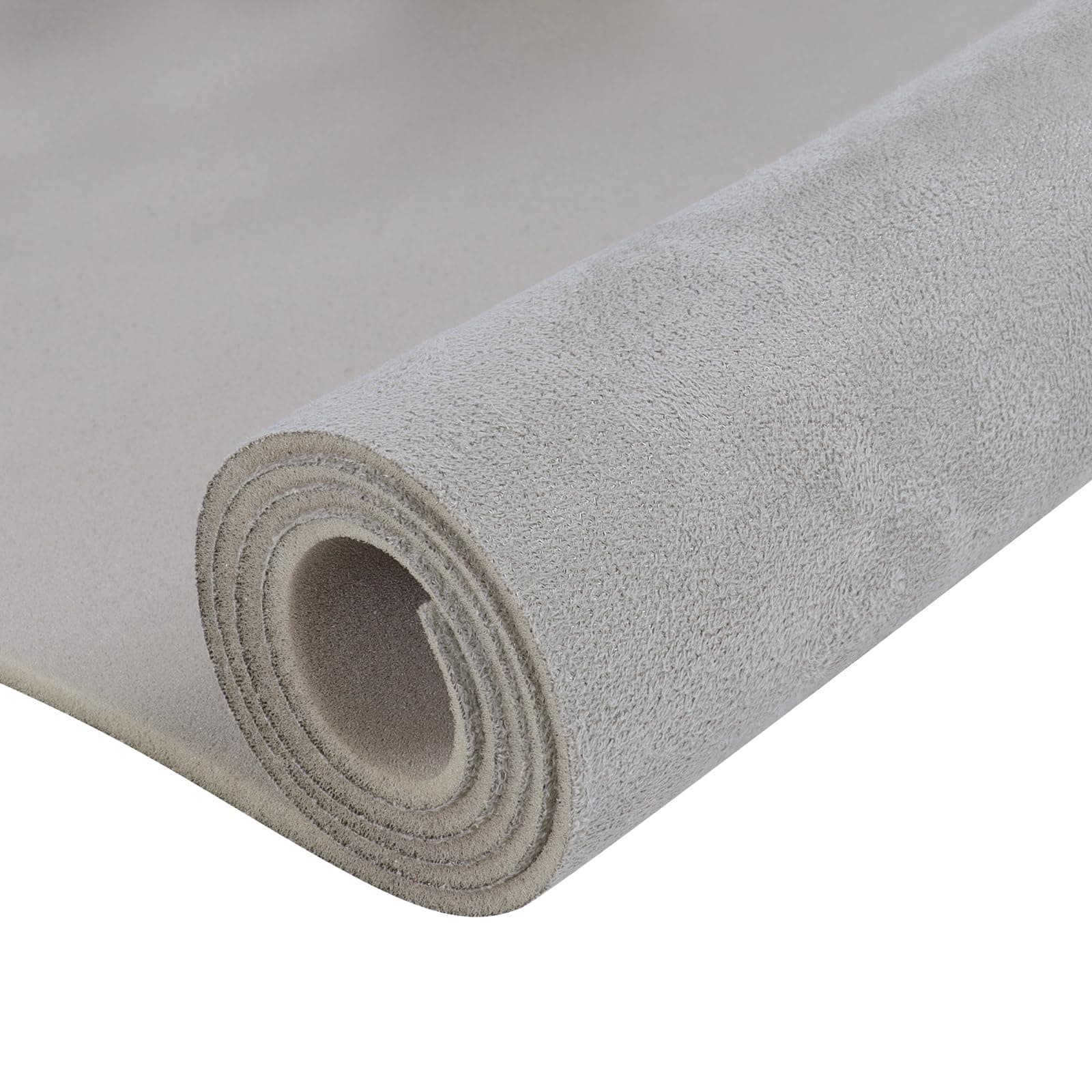 Suede Headliner Fabric with Foam Backing Material, Gray Micro-Suede Roof Headliner for Automotive Home DIY Repair - 24×60