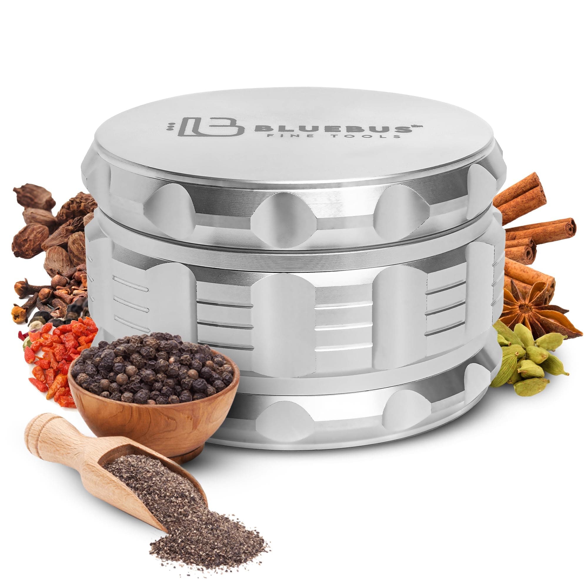 Blue BusGA Grinder 3-Inch (Silver)