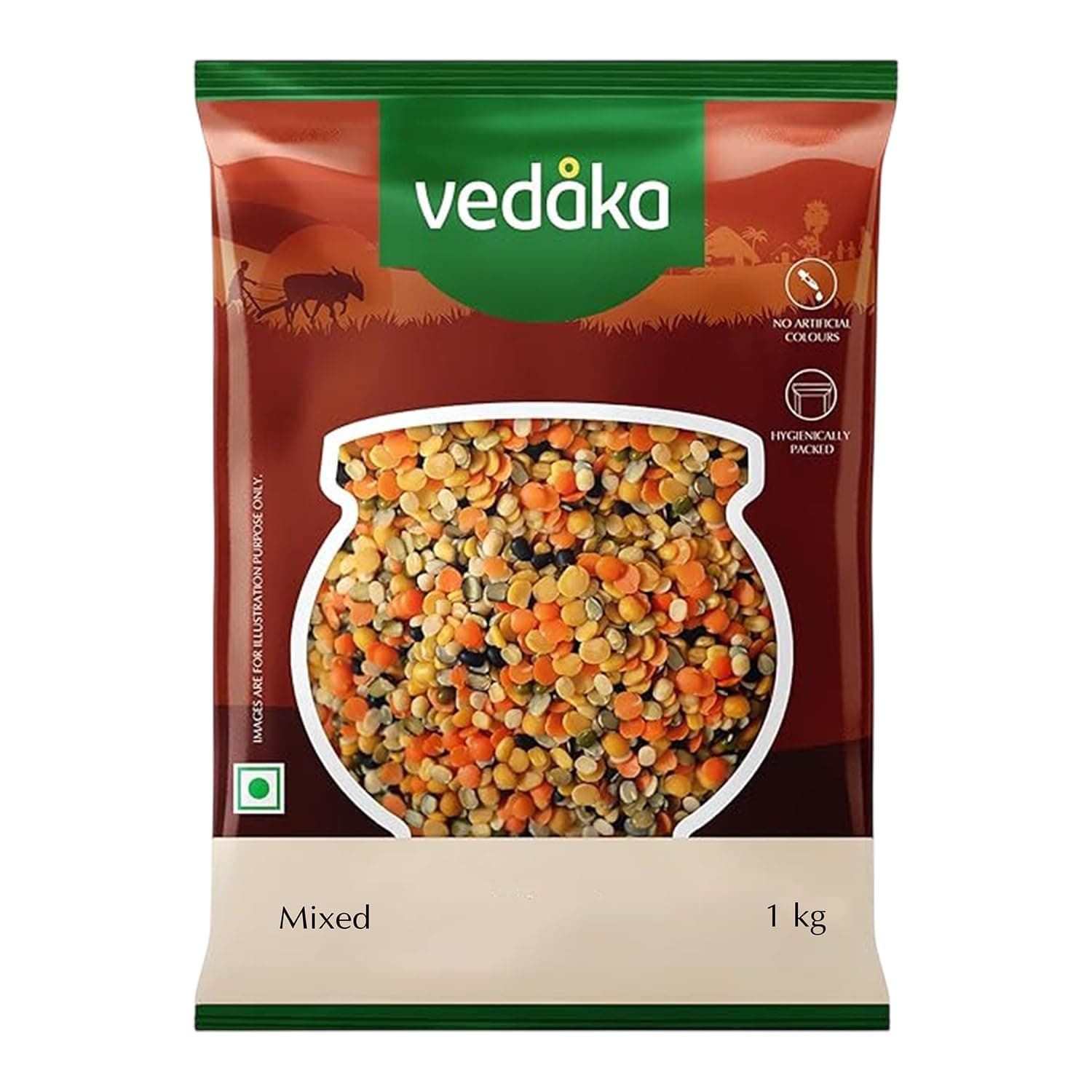 Amazon Brand - Vedaka Mixed Dal, 1kg