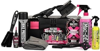 Muc-Off Ultimate Bicycle Cleaning Kit - Complete Bike Cleaning Kit with Nano Tech Bike Cleaner, Drivetrain Cleaner, Brushes, Wet Lube & Tool Box - Suitable for All Bike Types