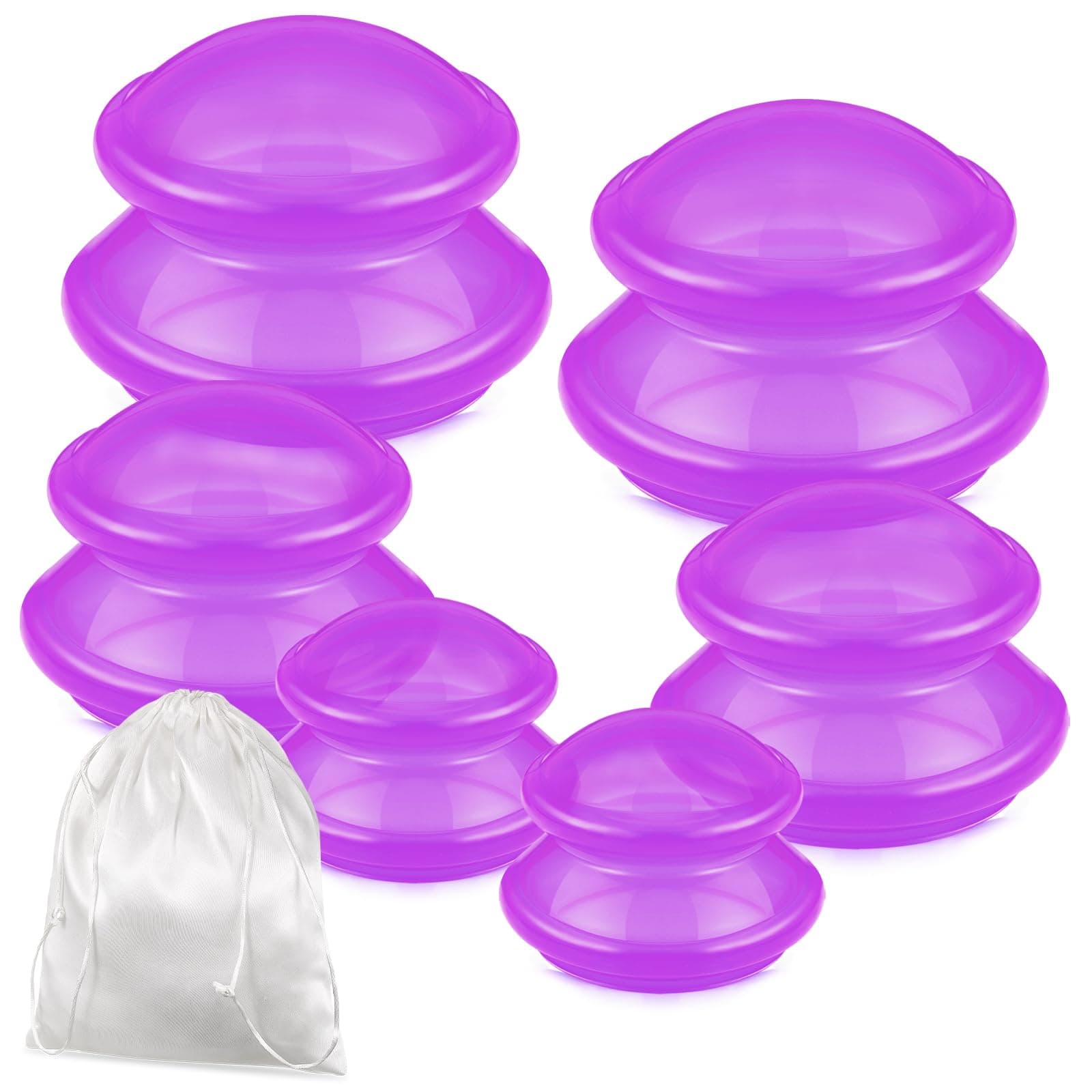 Clear Purple Cupping Kit for Massage Therapy