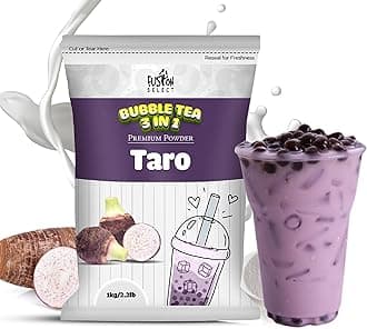 Fusion Select 2.2lb Taro Milk Tea Powder, Taro Powder For Bubble Tea Flavored 3-in-1 Drink Powder with Cream & Sugar - Instant Pre-Mixed Beverage for Hot or Cold Blends or Yummy Frappes