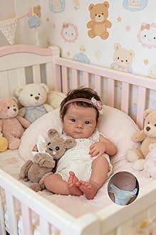 Anano Re-Born Baby Doll Full Body Soft Silicone Vinyl Babies Look Like Realistic Reborn Baby Girl Real Life Baby Dolls Girl Silicone Re-Born Baby Doll Full Body, Waterproof Reborn Babies