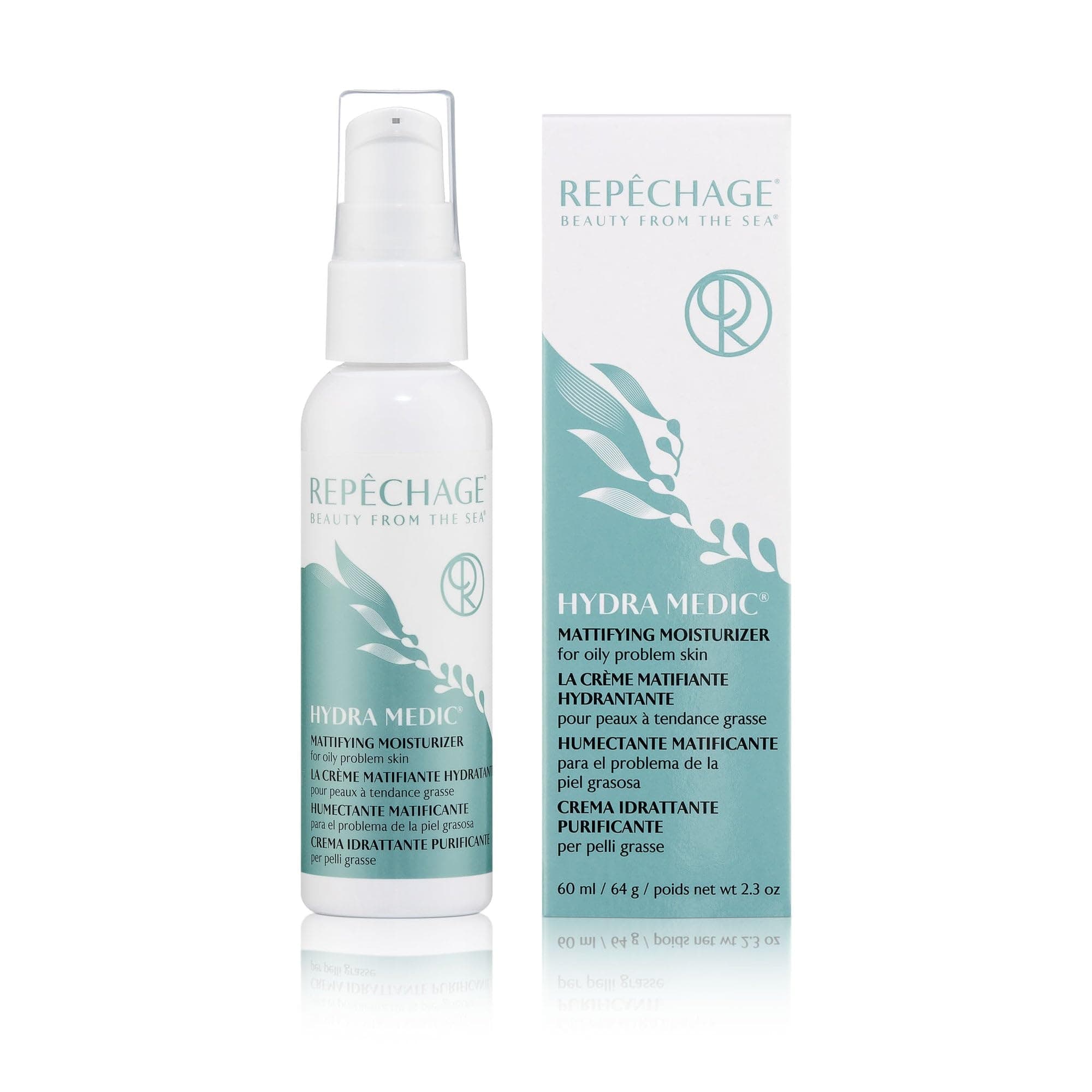 Repechage Hydra Medic Mattifying Moisturizer For Oily Problem Acne Prone Skin Light Fragrance Oil & Grease Free Made with Natural Botanicals Perfect Under Makeup for Men & Women 2 oz