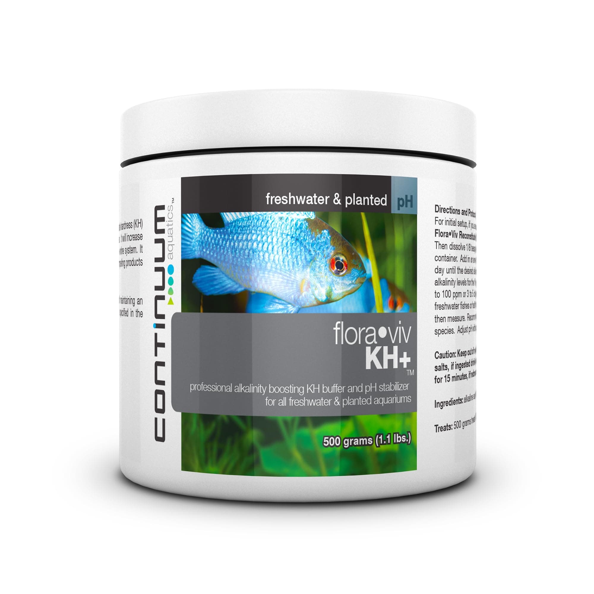 Continuum Aquatics Flora-Viv KH+ - Professional Alkalinity Boosting KH & pH stabilizer for All Freshwater & Planted Aquariums, 500g