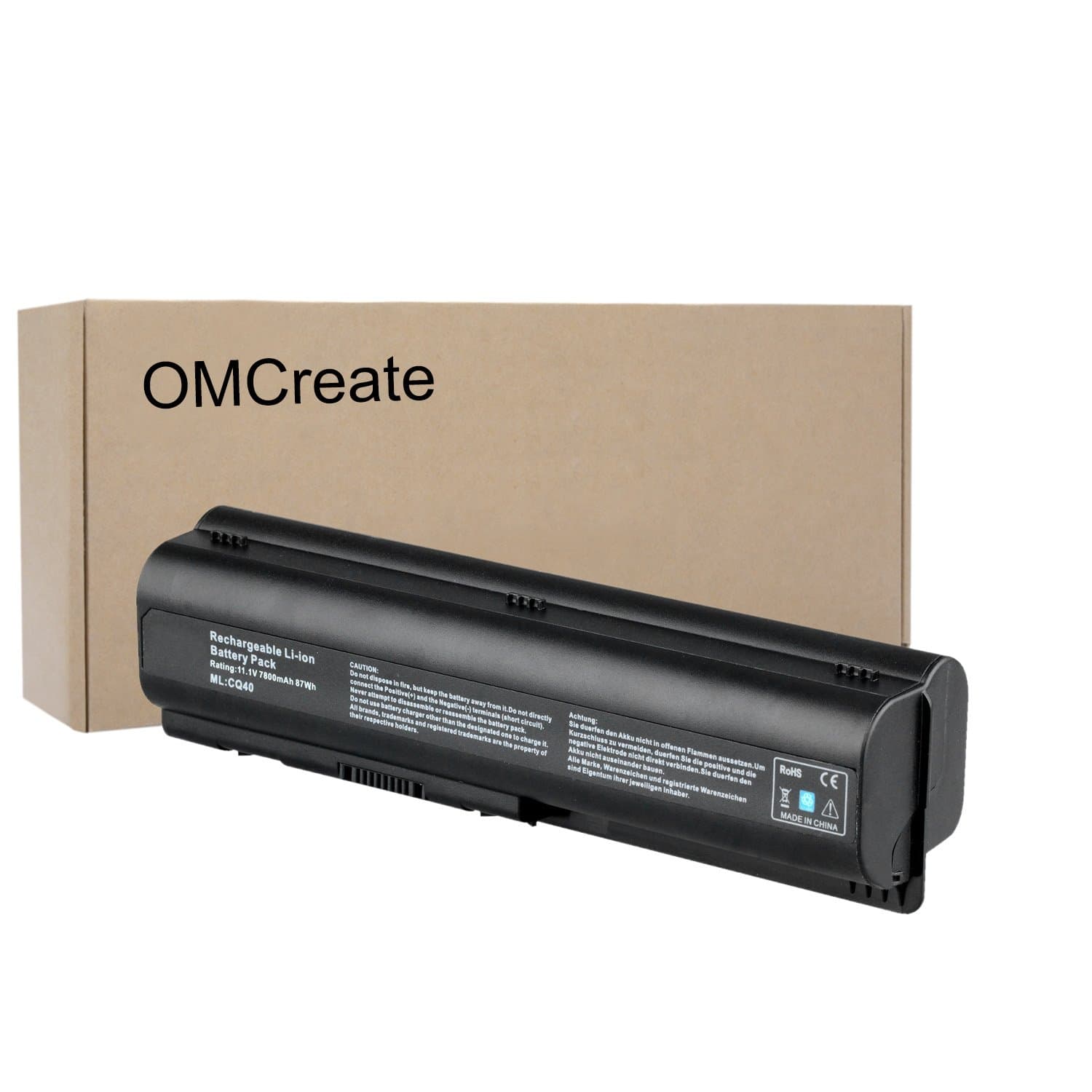 OMCreate 9 Cell Battery Compatible with HP CQ61 CQ40 CQ45 CQ50 CQ60 CQ70, G60 G50 G61 G71, G60-235DX G60-230US G60-120US G71-340US CQ60-615DX, Fits P/N EV06 498482-001 484171-001 497694-001 497694-001