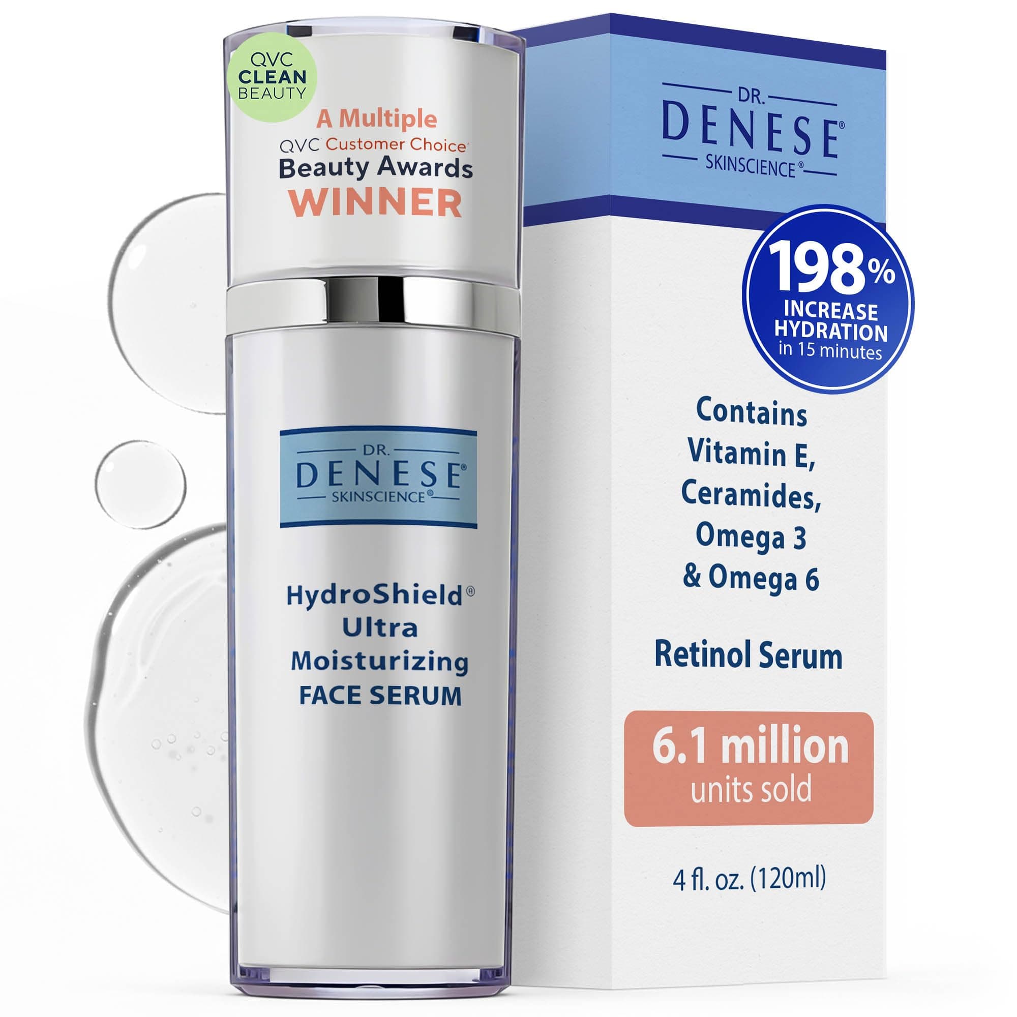 - Dr. Denese SkinScience HydroShield Retinol Serum for Face 4 oz – Dermatologist Tested Hydrating Serum, Contains Retinol and Ceramides for Deep Moisture - Cruelty Free