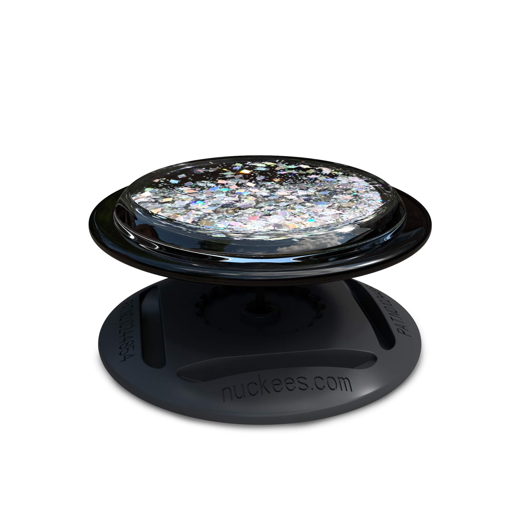 –The Only Phone Grip & 4-way Locking Stand For Vertical/horizontal Viewing, Magnetic, Collapsible & Patented Snughug Technology To Custom Fit Any Hand–liquid glitter(iPhone 11 Compatible)