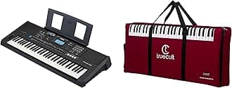 YAMAHA Psr-E473,61 Keys Keyboard & Adaptor With Padded Bag, Multicolour