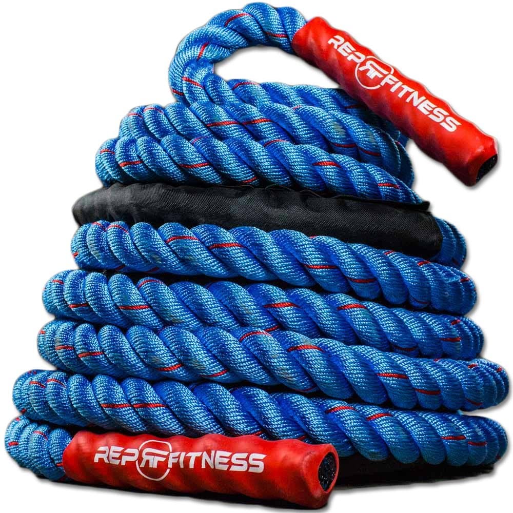 Rep V2 Blue/Red Battle Rope, 2 inch - 30 ft