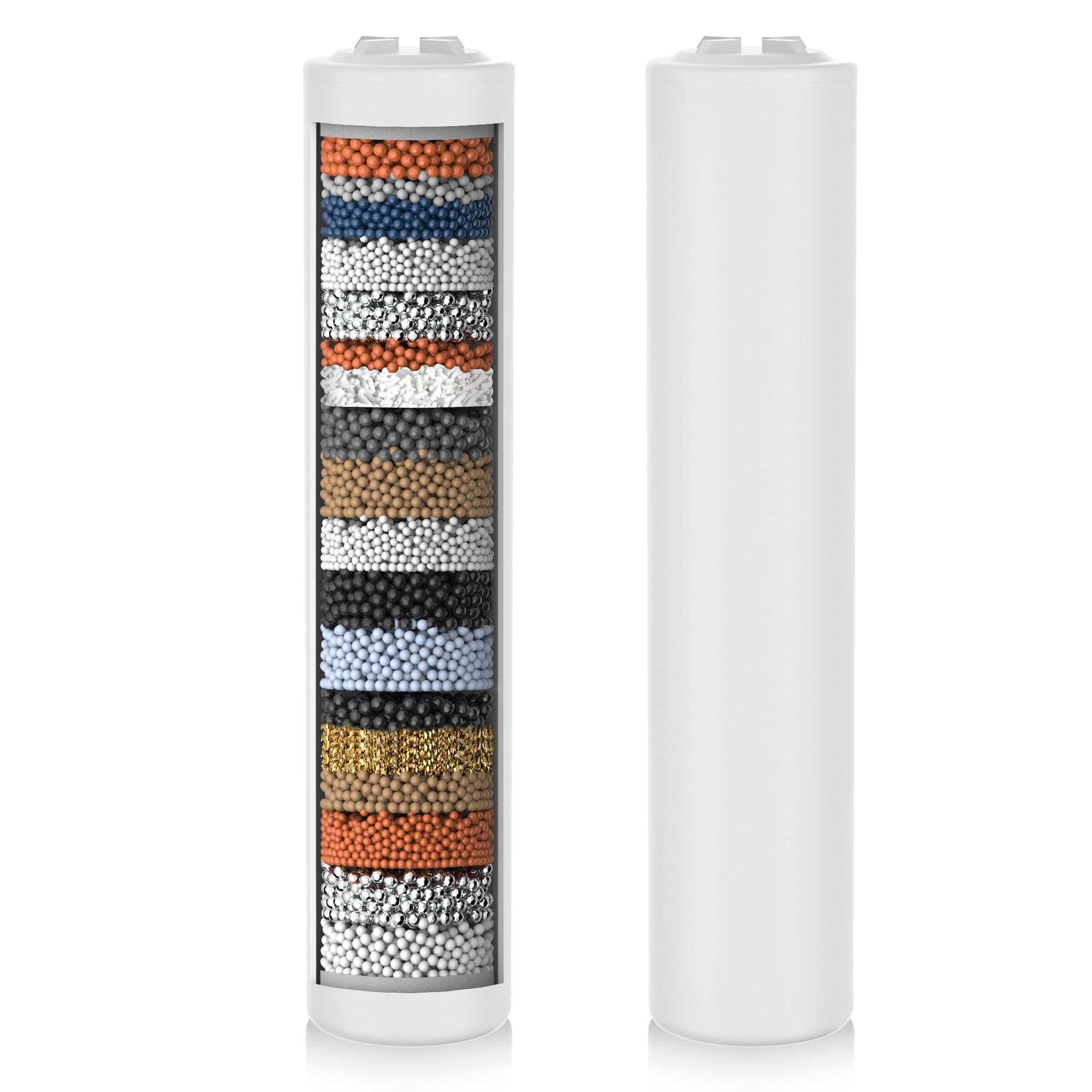 2Pack Shower Filter Replacement Cartridges, Shower Head Filter for Hard Water Filteration, Reduces Chlorine, Heavy Metals and Other Impurities