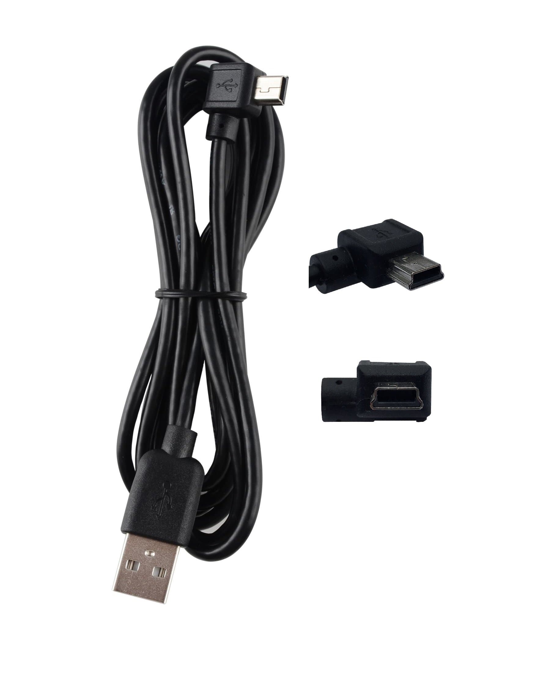TRAVEL HOPPACar Charger for Tomtom - Right Angle MINI USB Cable 1.5m 5ft - In Car Charging & Data Sync PC USB Cable Lead - GO Live, START, RIDER, XL IQR, XL, XXL, XXL IQR, ONE SERIES CE Certified