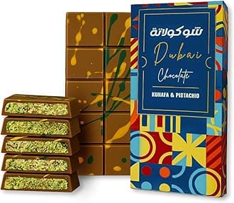 Chocolate Dubai: chocolate bar with pistachio cream and kunafa filling 200g