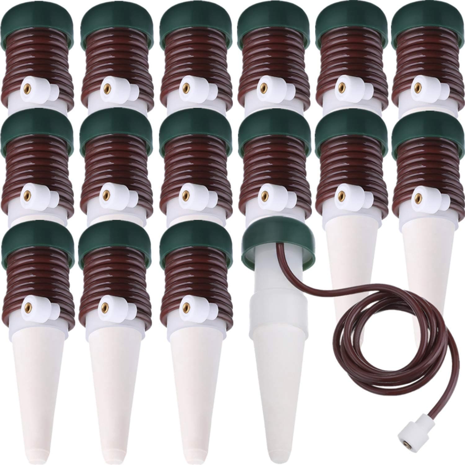 Hestya 16 Pack Plant Self Watering Stakes Insert Automatic Watering Devices Self Watering Spikes Indoor Outdoor Plant Watering for Vacation