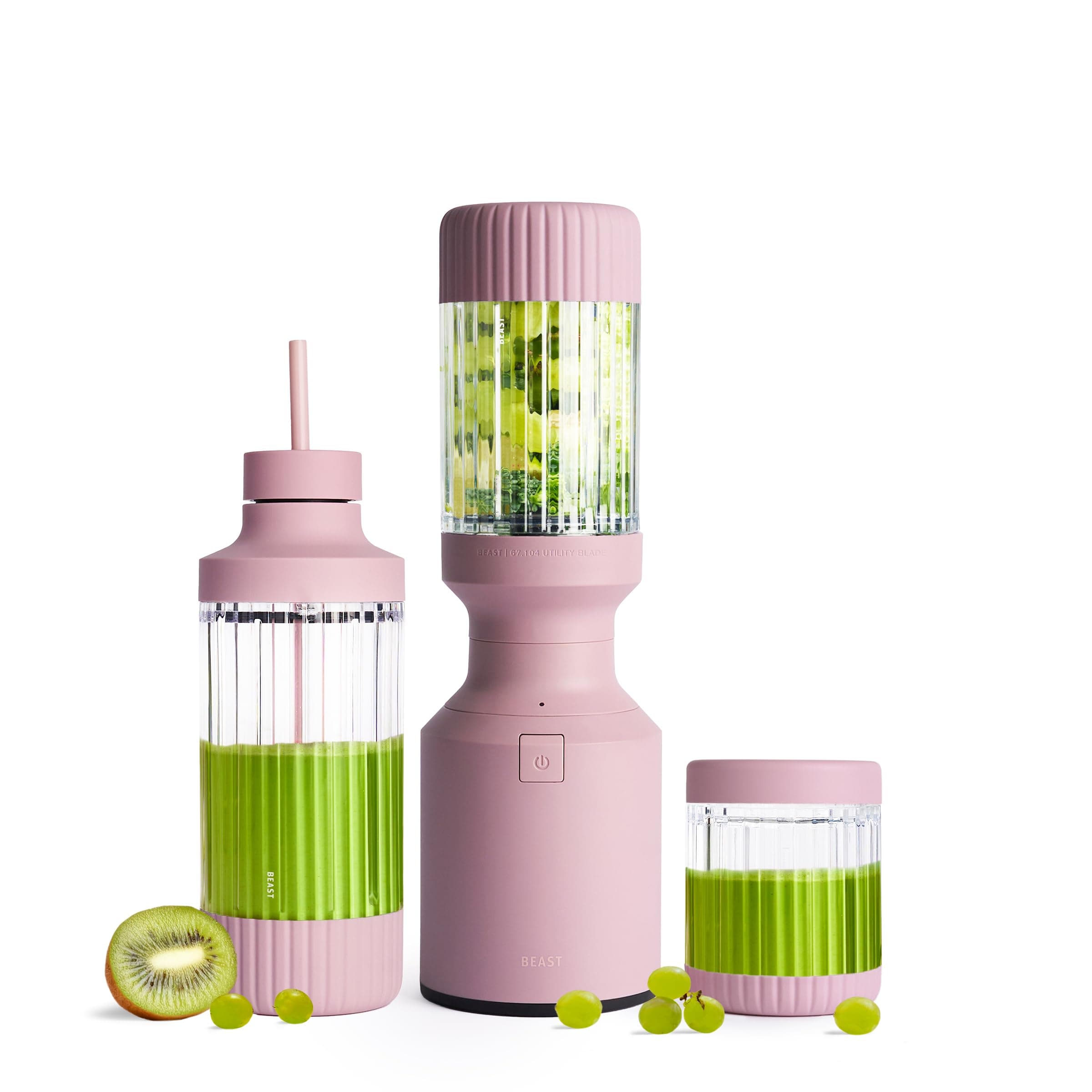 Beast Mighty 850 Plus | Premium Compact Personal Blender | Smoothies, Shakes, Dressings, Sauces | Blends Ice and Frozen Fruit | New XL Vessel | Extra Vessels, Lids and Straws | 850W (Lilac)