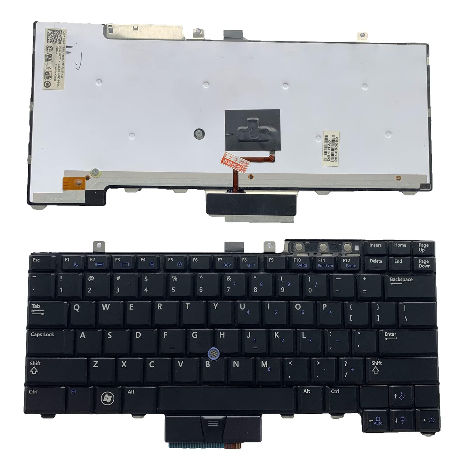 Laptop Replacement US Layout with Pointing with Backlight Keyboard for Dell Latutude E6400 E6410 E6500 E6510 E5410 E5510 E5400 E5500 Precision M2400 M4400 M4500