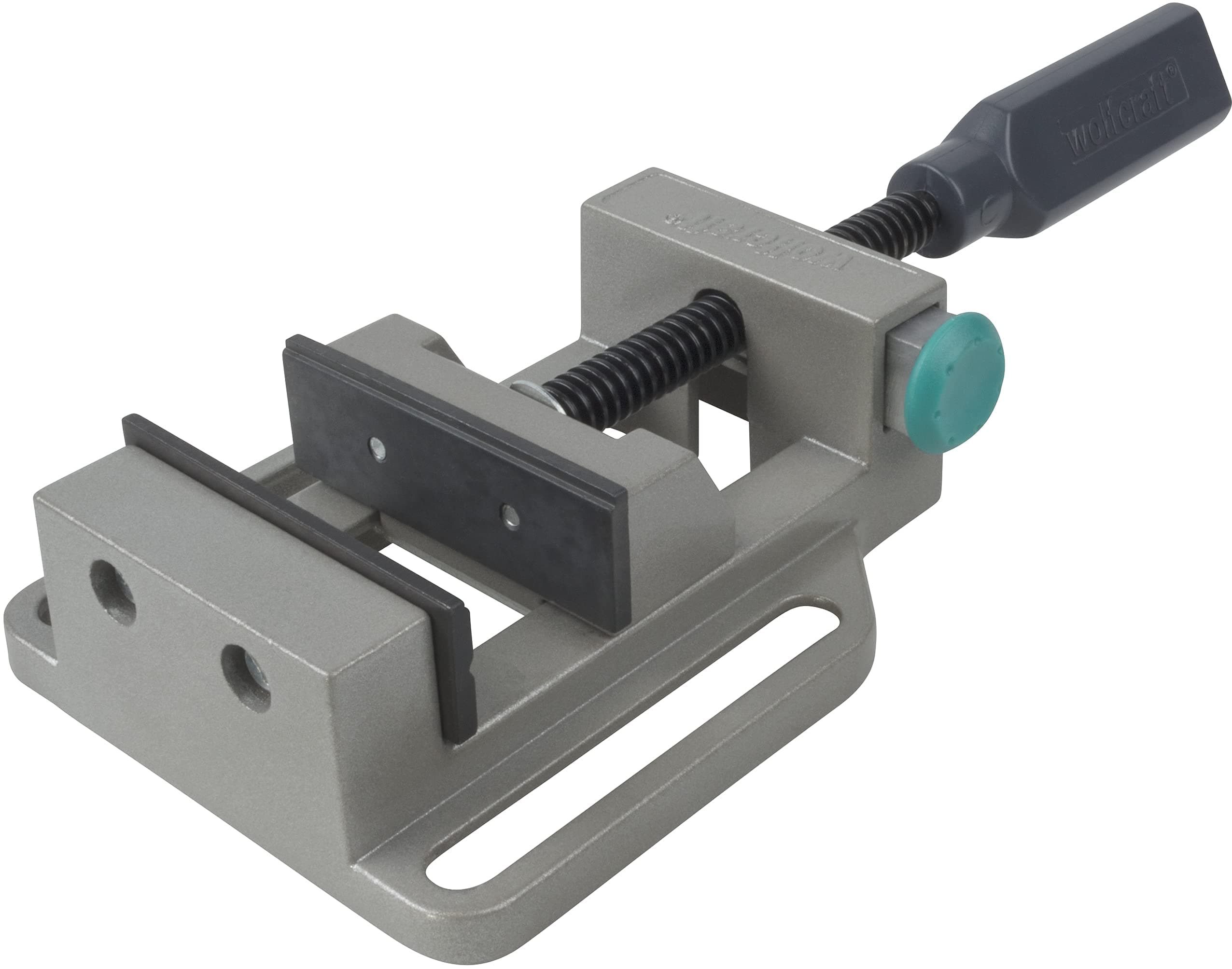 wolfcraft Universal vice - Clamping Force 200 kg, jaw Width 70 mm, Clamping Width 60 mm - with Quick Adjustment - Horizontal and Vertical V-Grooves for Clamping Round Material - 4920000