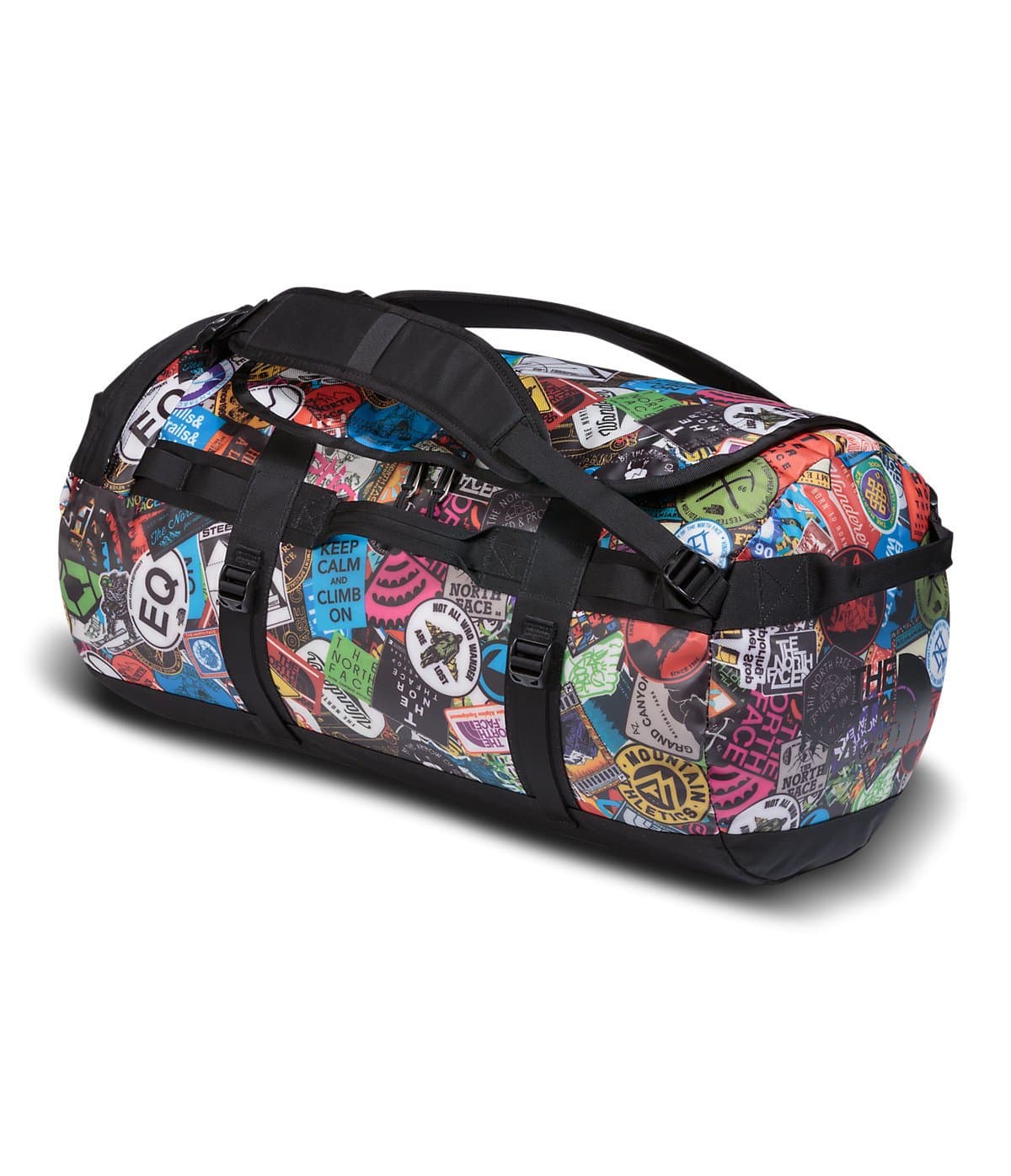 The North Face Base Camp Duffel M TNF Red Sticker Bomb Print / TNF Black