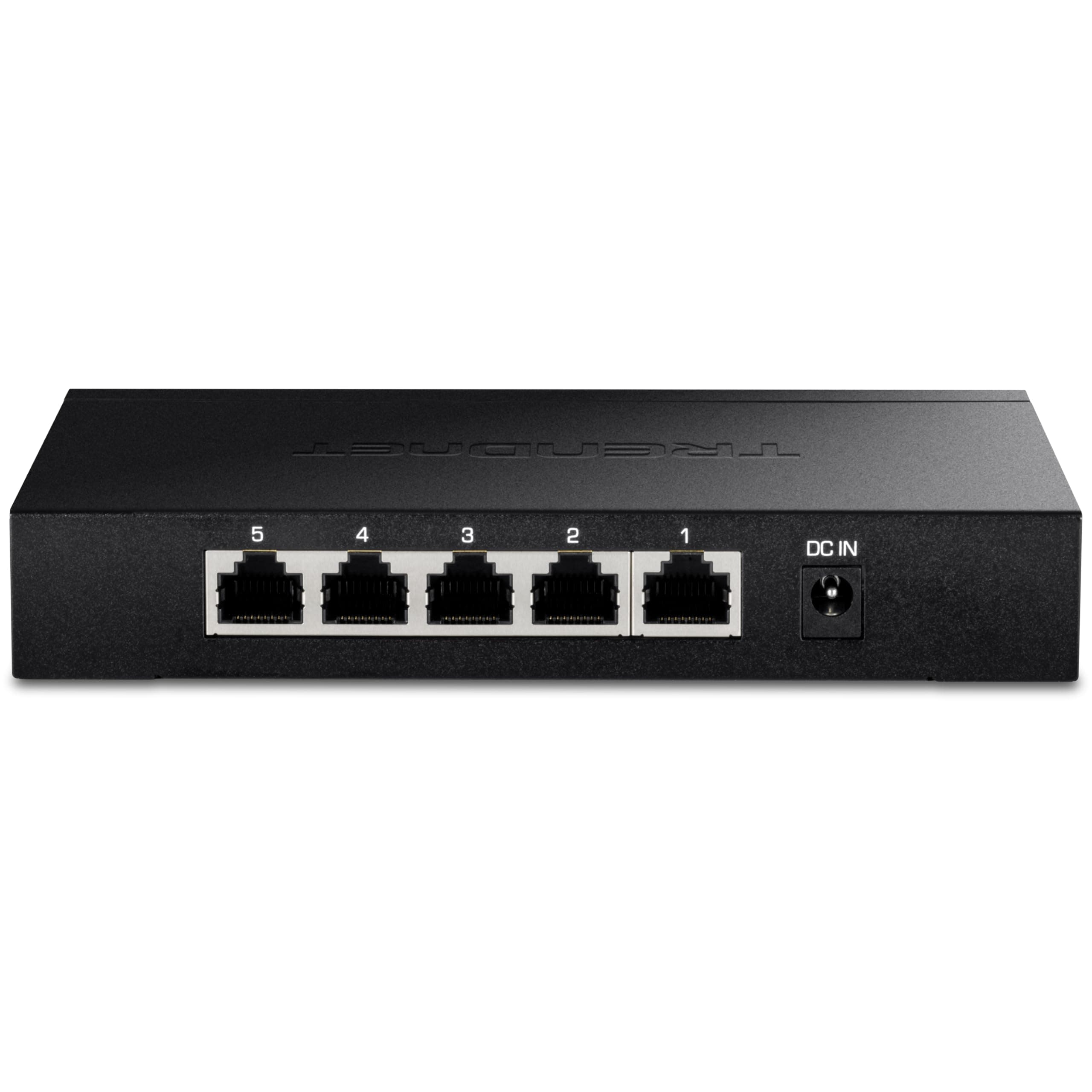 TRENDnet 5-Port Unmanaged 2.5G Switch, 5 x 2.5GBASE-T Ports, 25Gbps Switching Capacity, Backwards Compatible with 10-100-1000Mbps Devices, Fanless, Wall Mountable, Black, TEG-S350